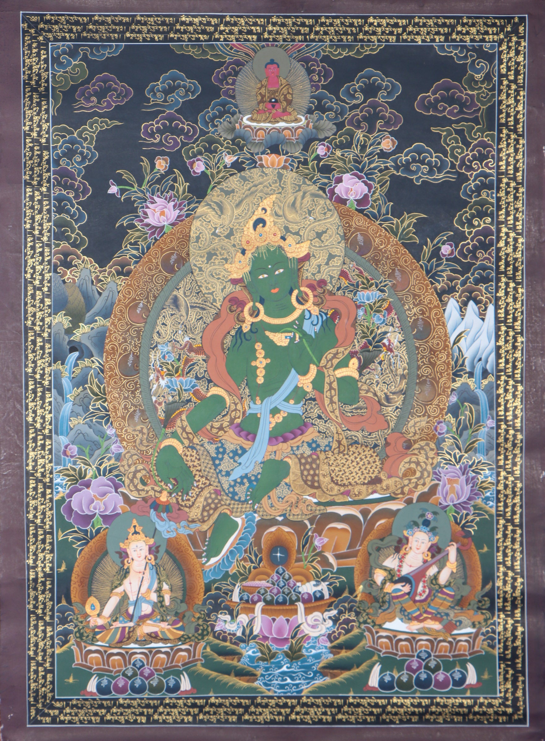  Green Tara Thangka for wisdom and enlightment.