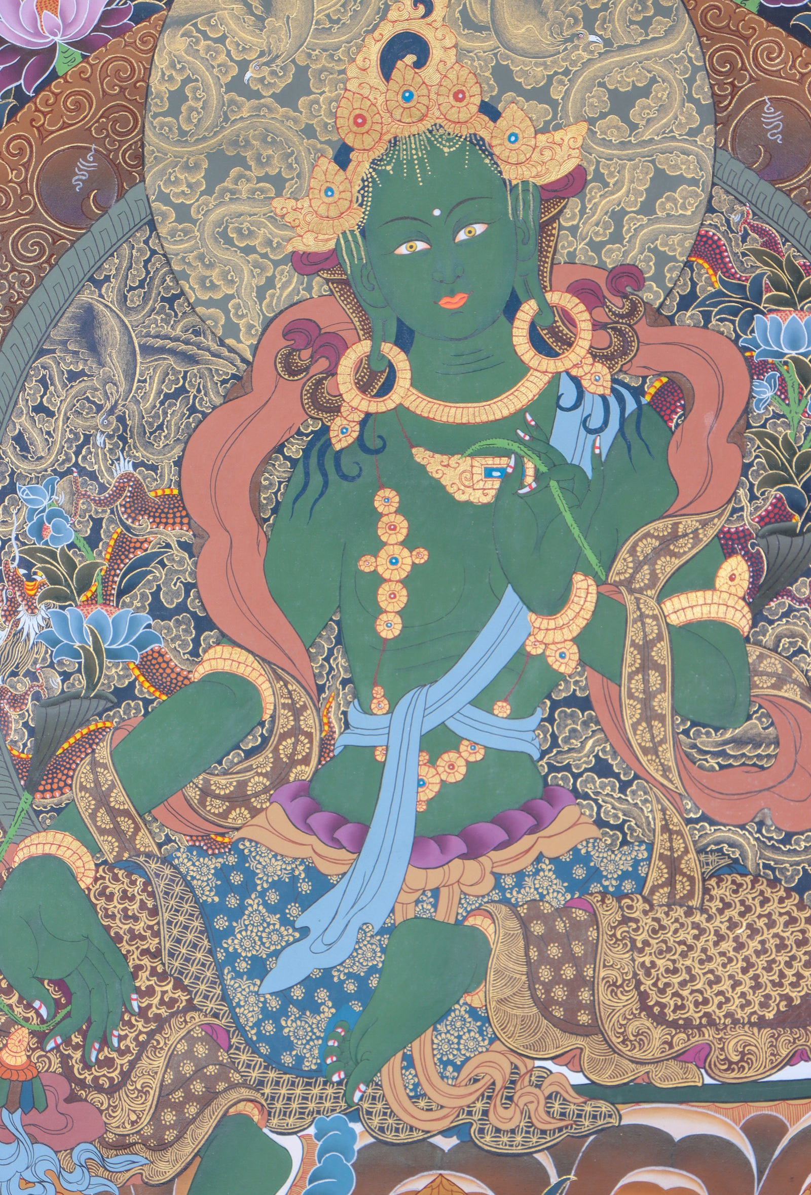  Green Tara Thangka for wisdom and enlightment