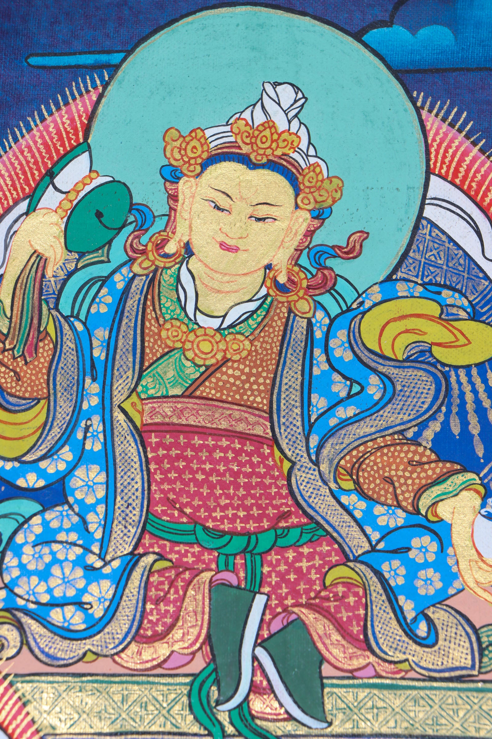 Guru Padmasambhava Thangka Painting for spiritual practices.
