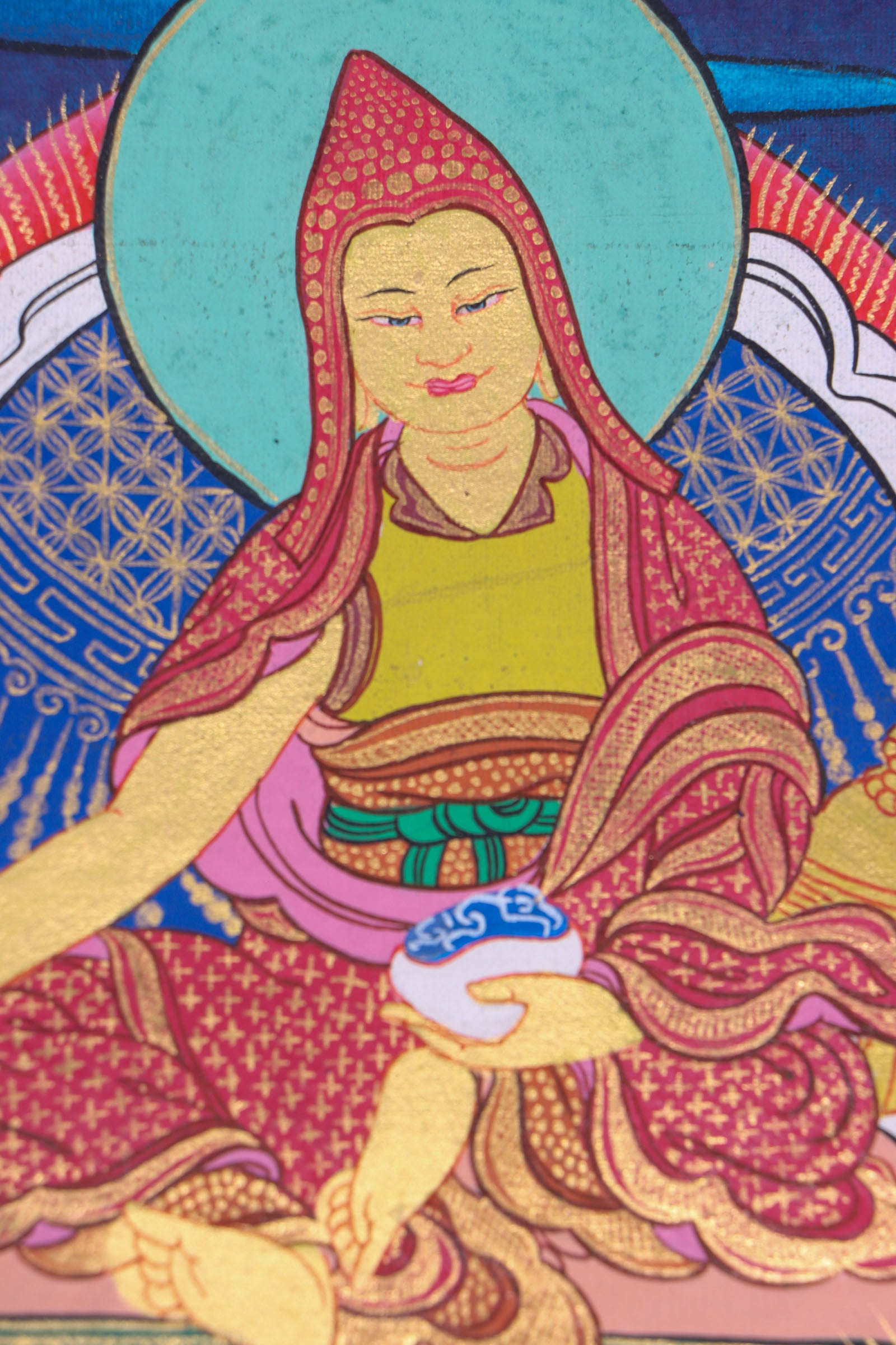 Guru Padmasambhava Thangka Painting for spiritual practices.
