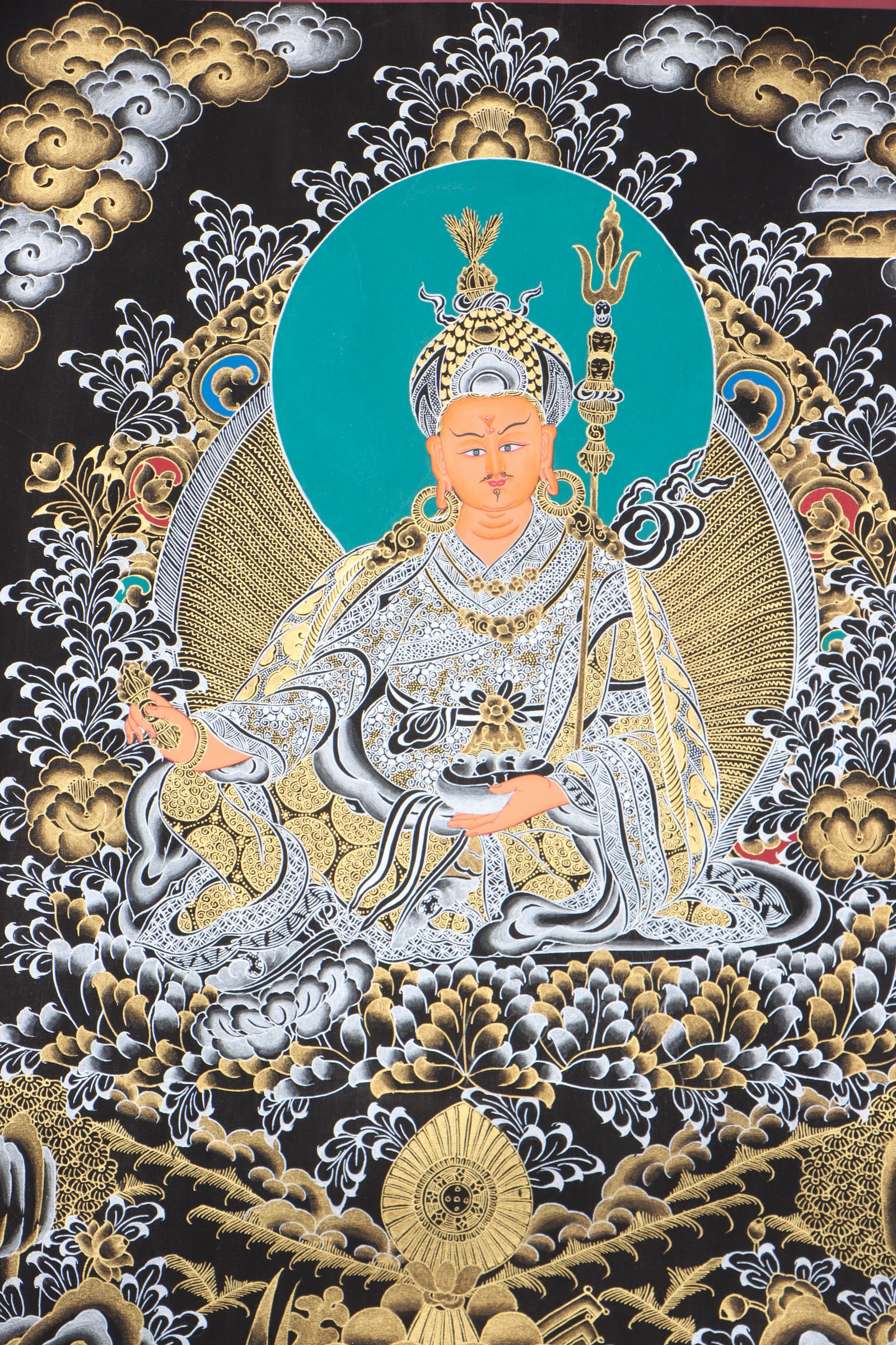 Guru Rinpoche Thangka for meditation and spirituality .