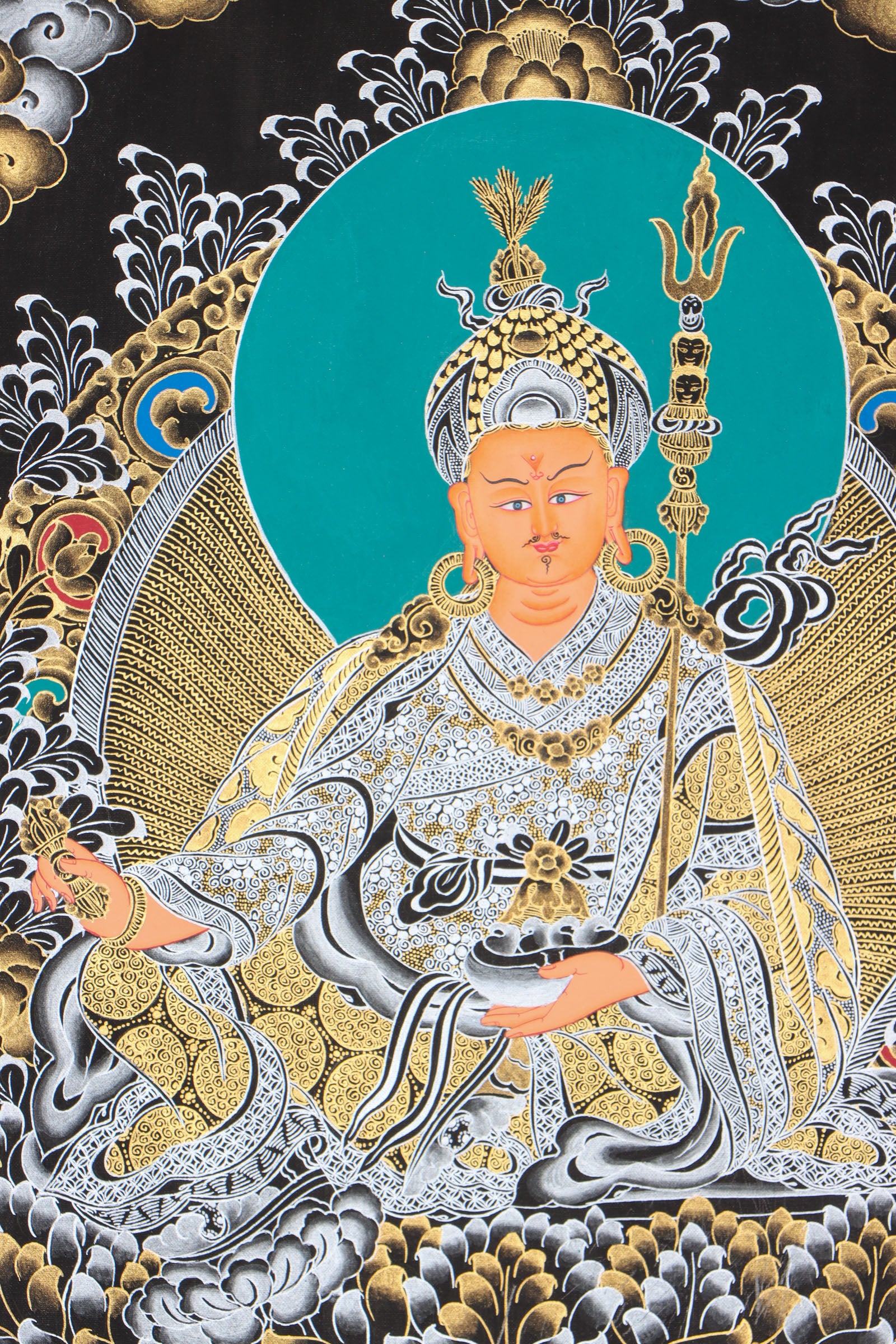 Guru Rinpoche Thangka for meditation and spirituality .