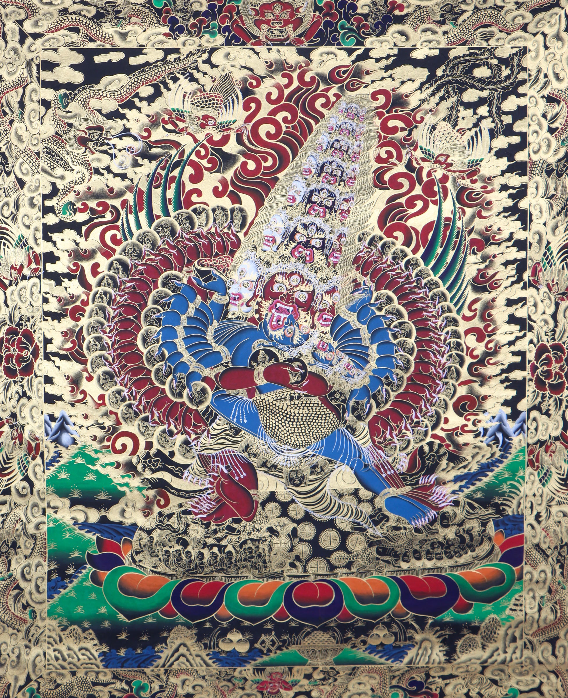 Heruka Thangka Painting aids for meditation and objects of devotion.