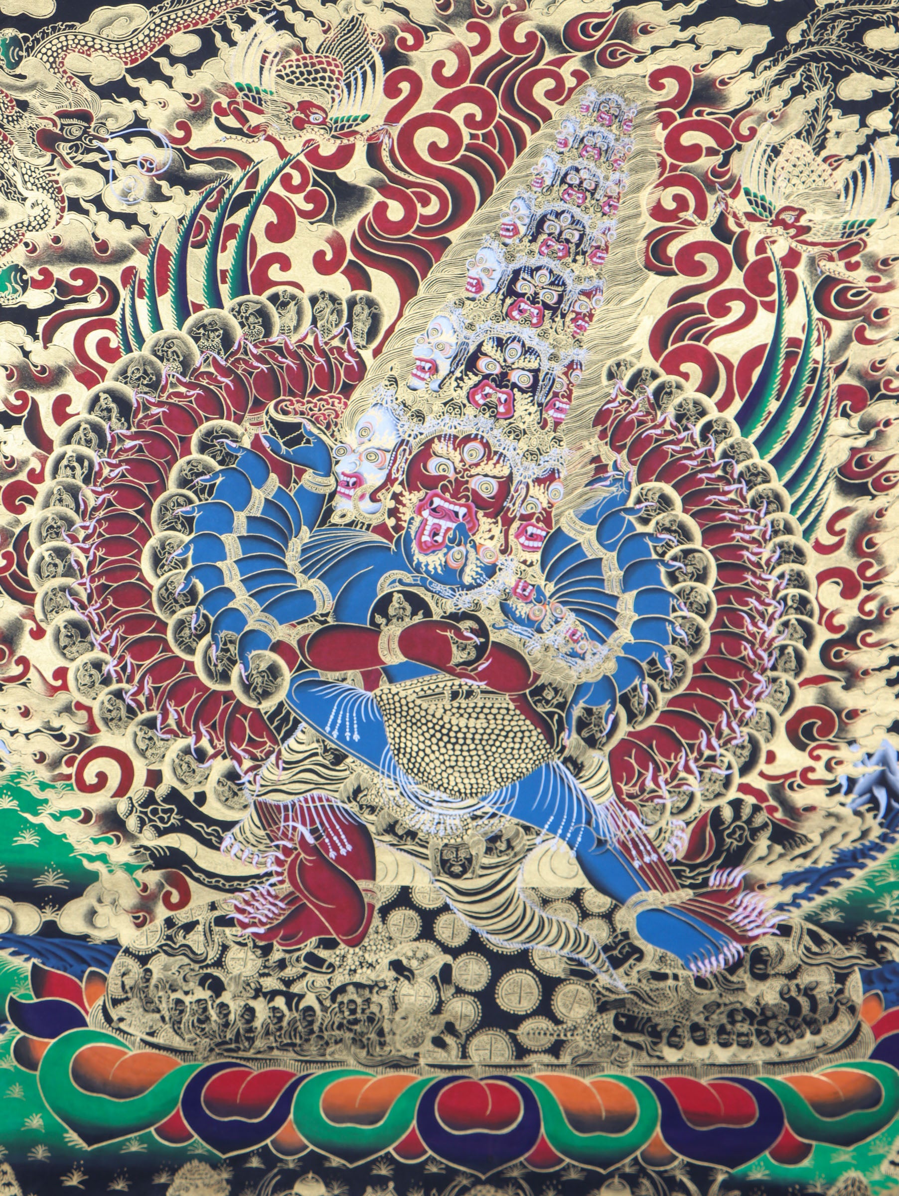 Heruka Thangka Painting aids for meditation and objects of devotion.