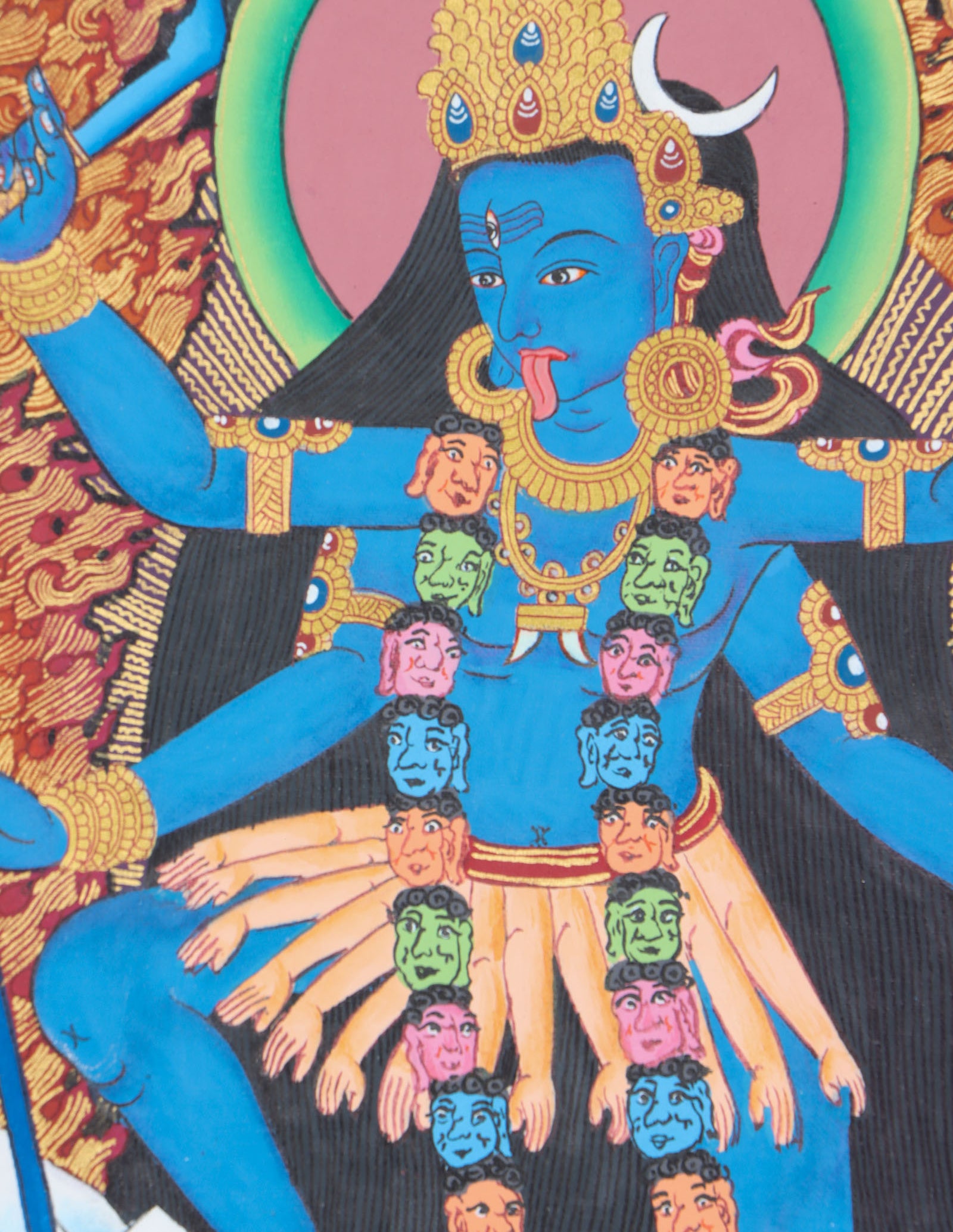 Kali Thangka is a potent symbol of female energy, change and destruction.