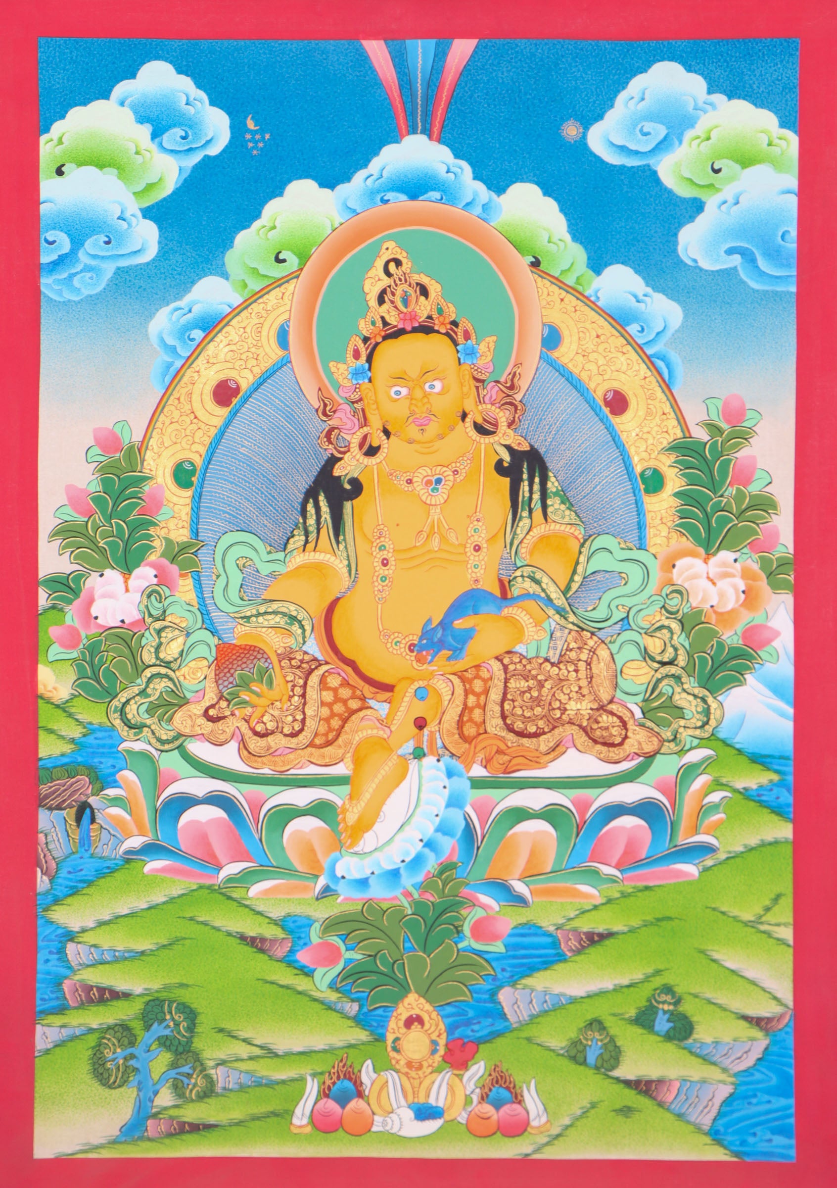 Kuber Thangka Painting brings wealth, prosperity, and success.