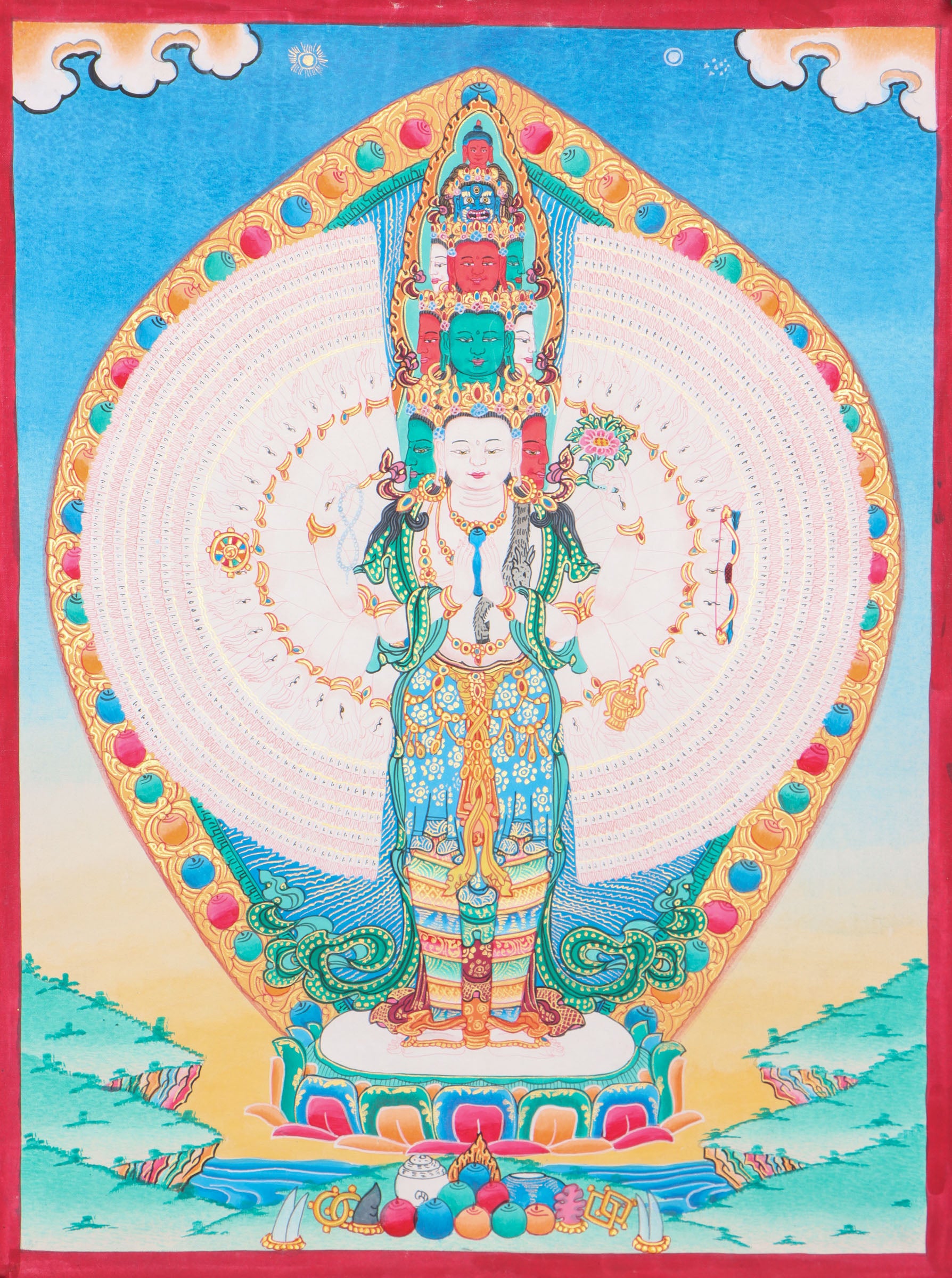 Avalokiteshvara Thangka for spiritual teachings and traditions.