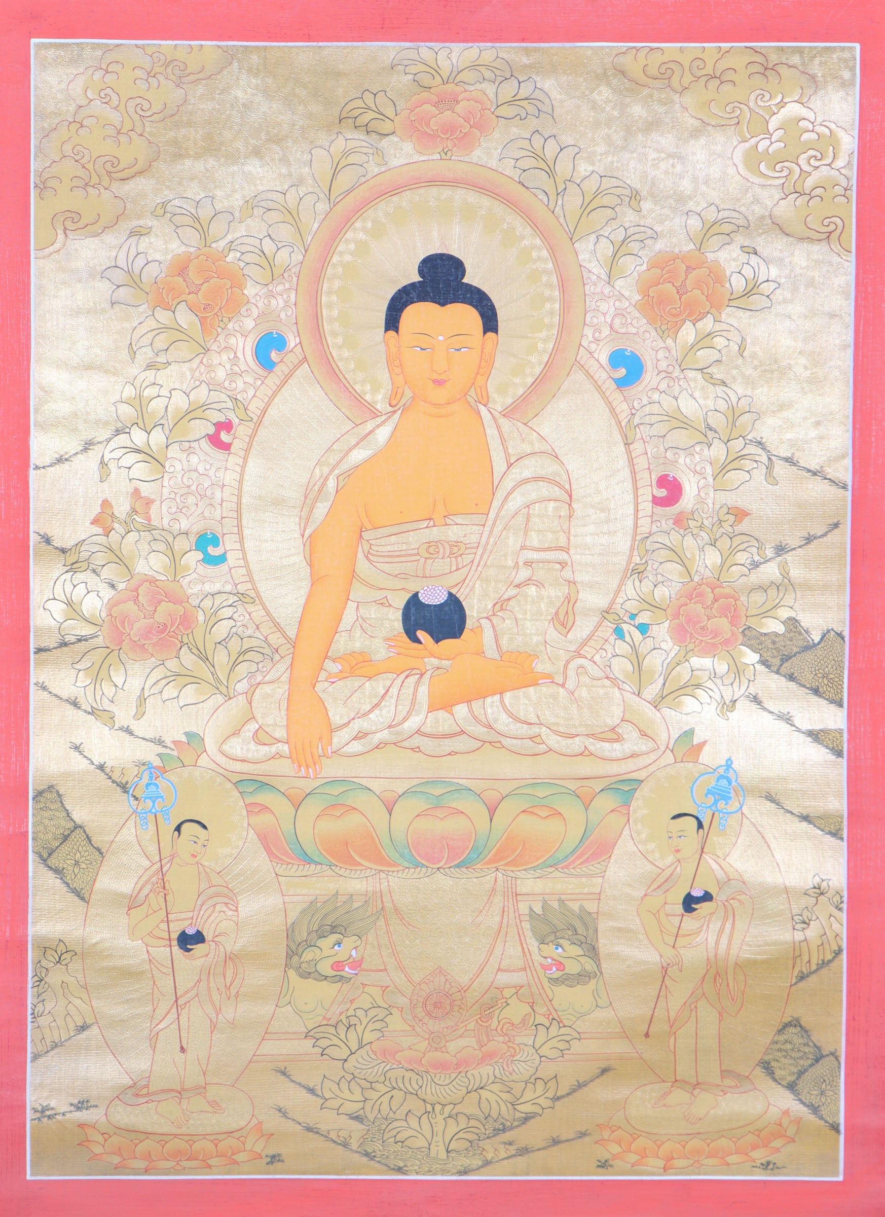 Shakyamuni Buddha Thangka Painting for buddhist teaching.