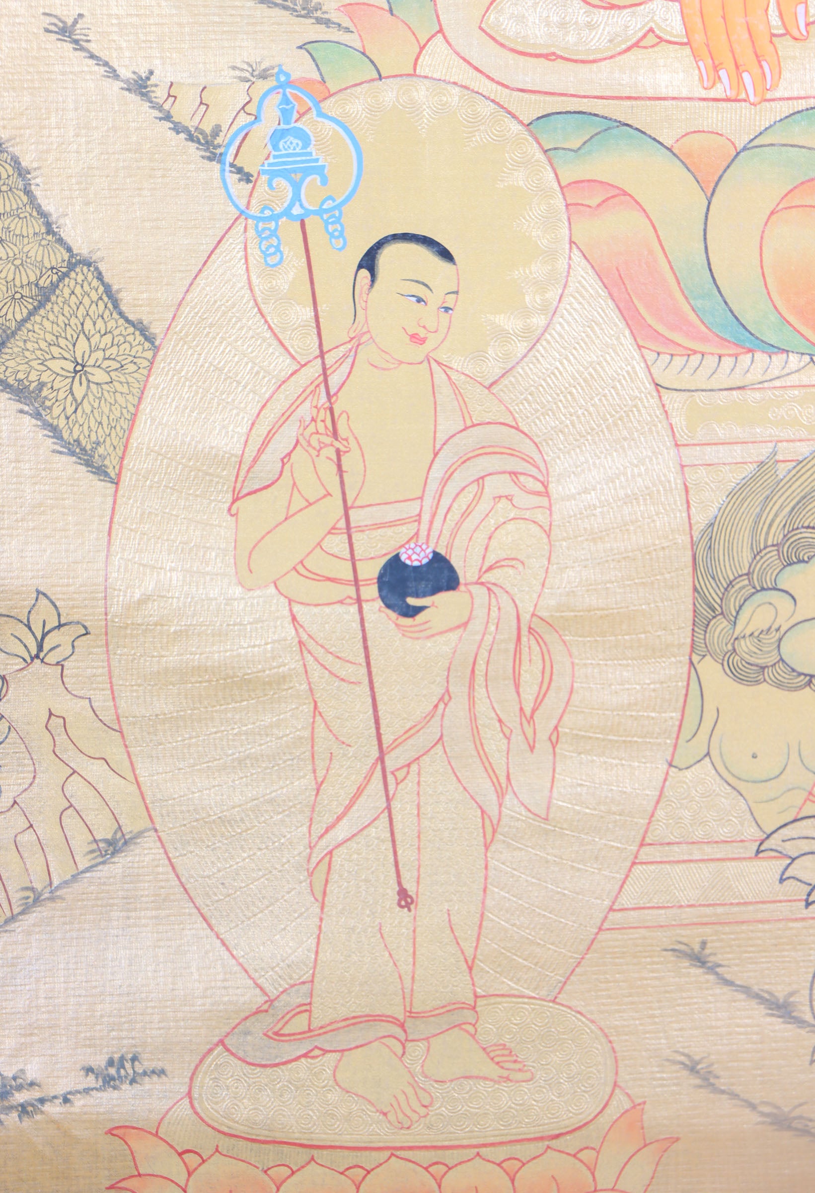 Shakyamuni Buddha Thangka Painting for buddhist teaching.