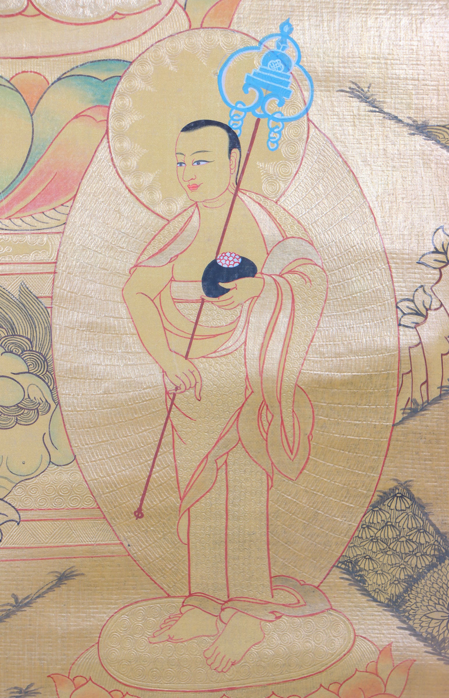 Shakyamuni Buddha Thangka Painting for buddhist teaching.