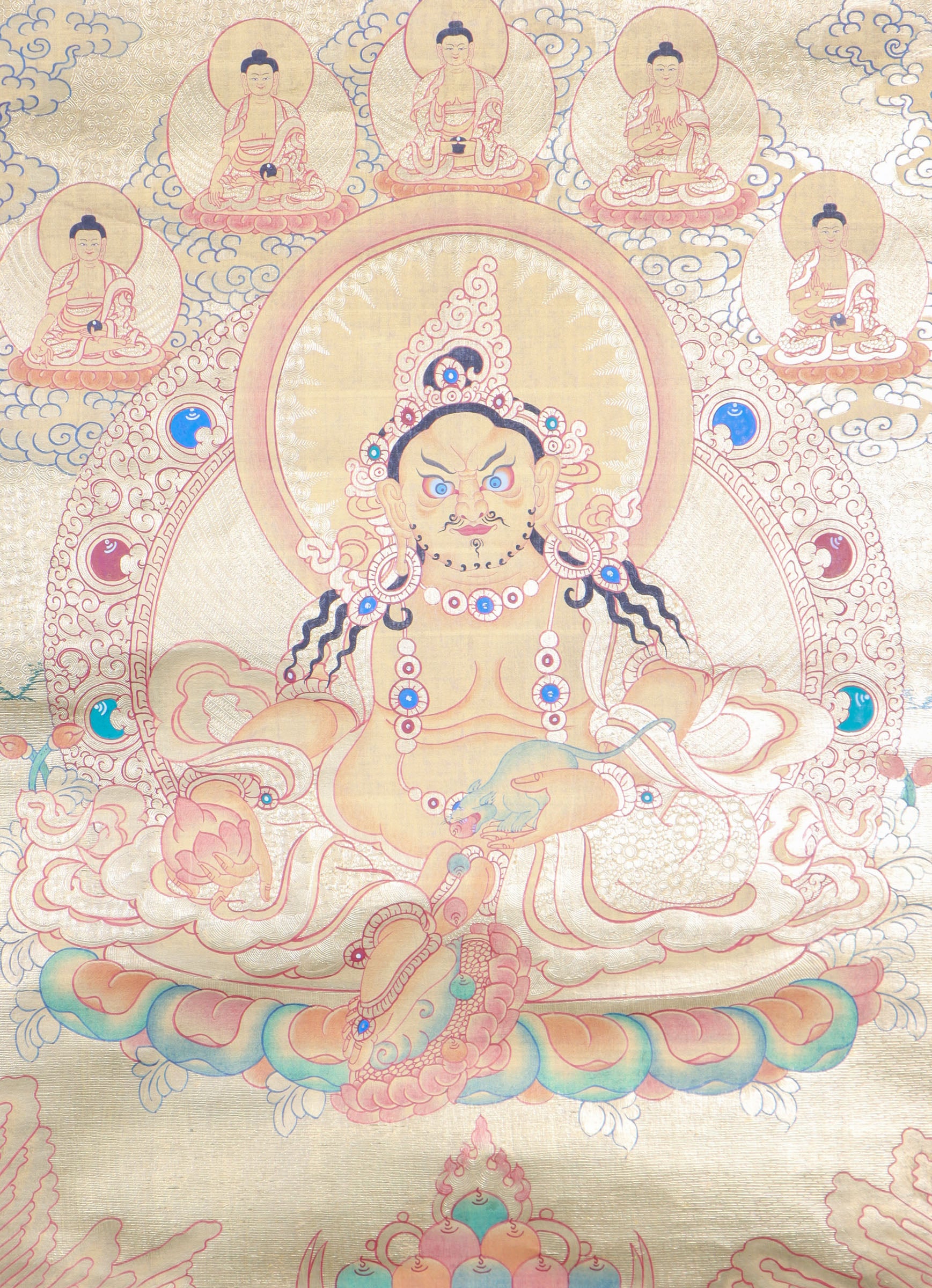 Kuber Thangka Painting for prayer and devotion.
