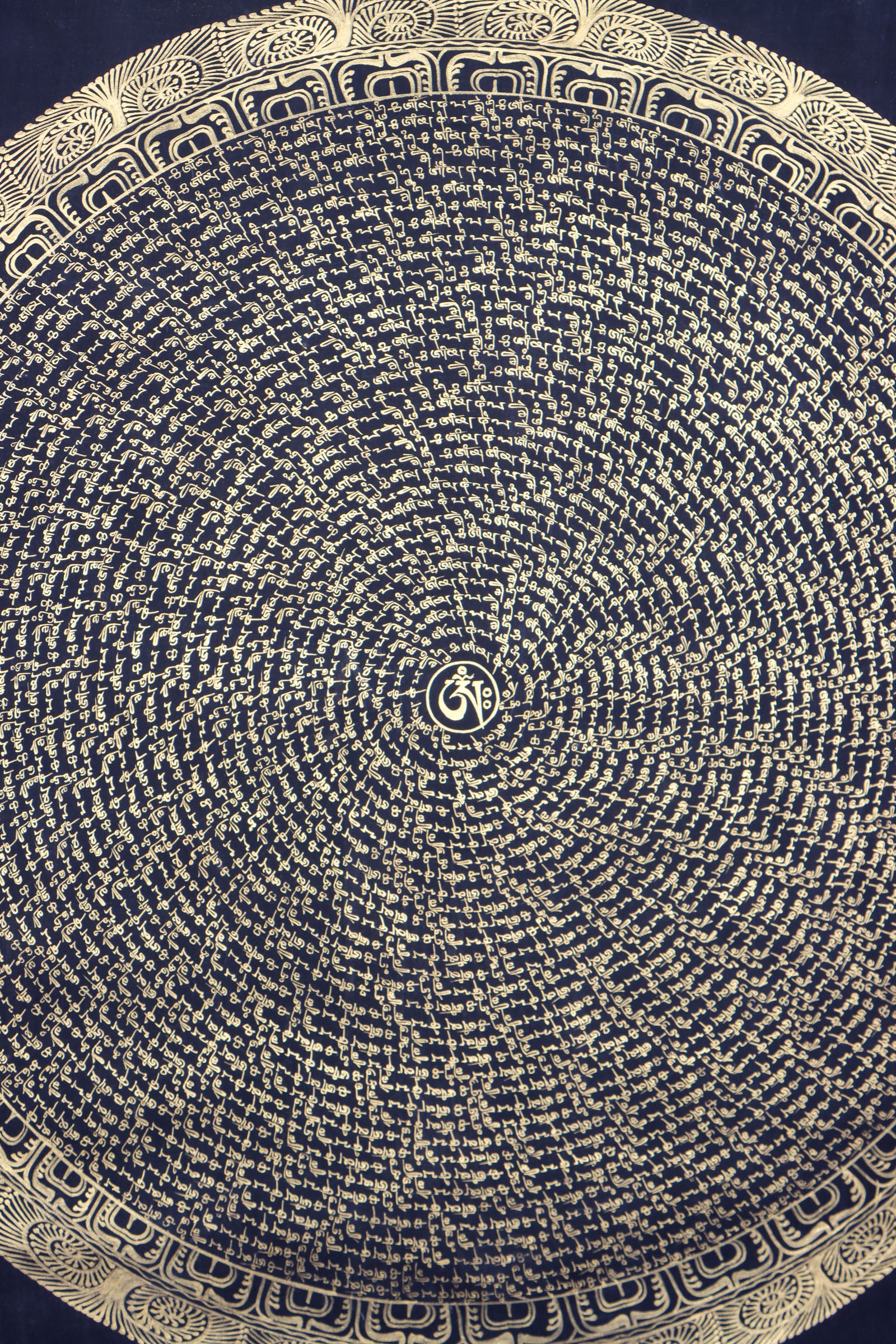 Mantra Mandala Thangka Painting for wall decor and meditation.