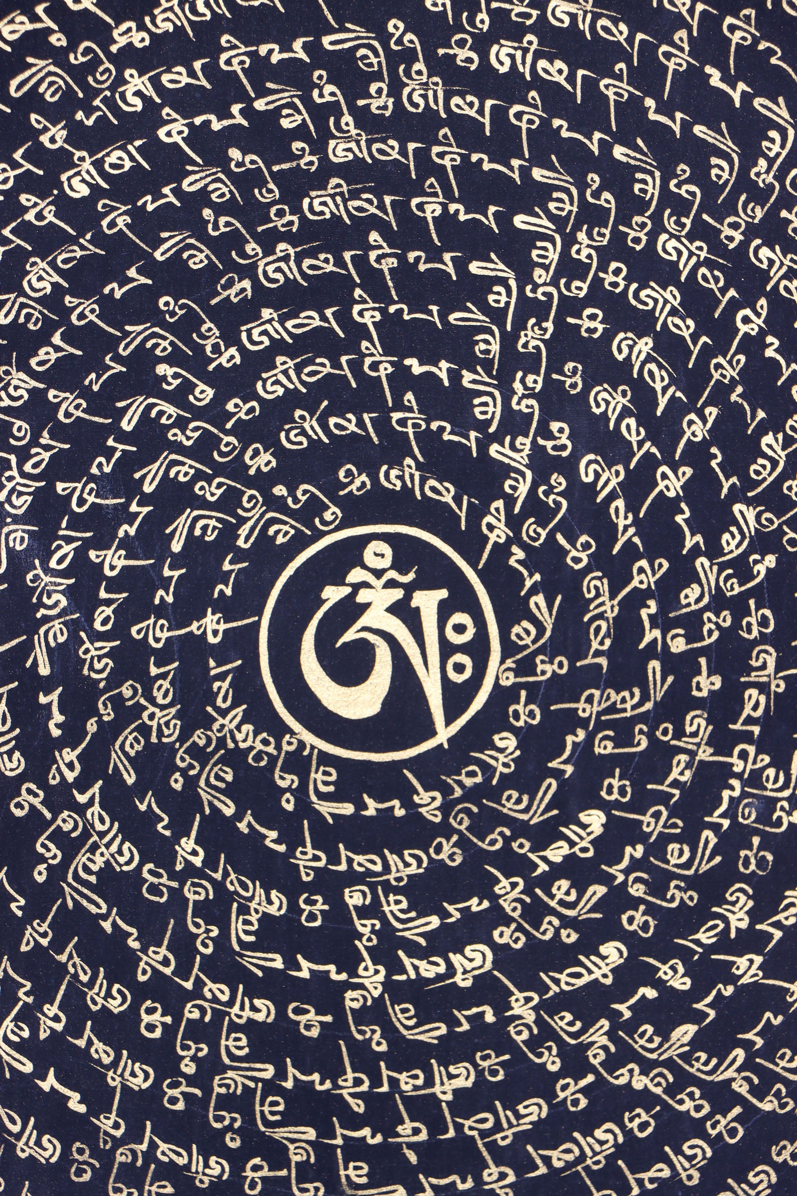 Mantra Mandala Thangka Painting for wall decor and meditation.