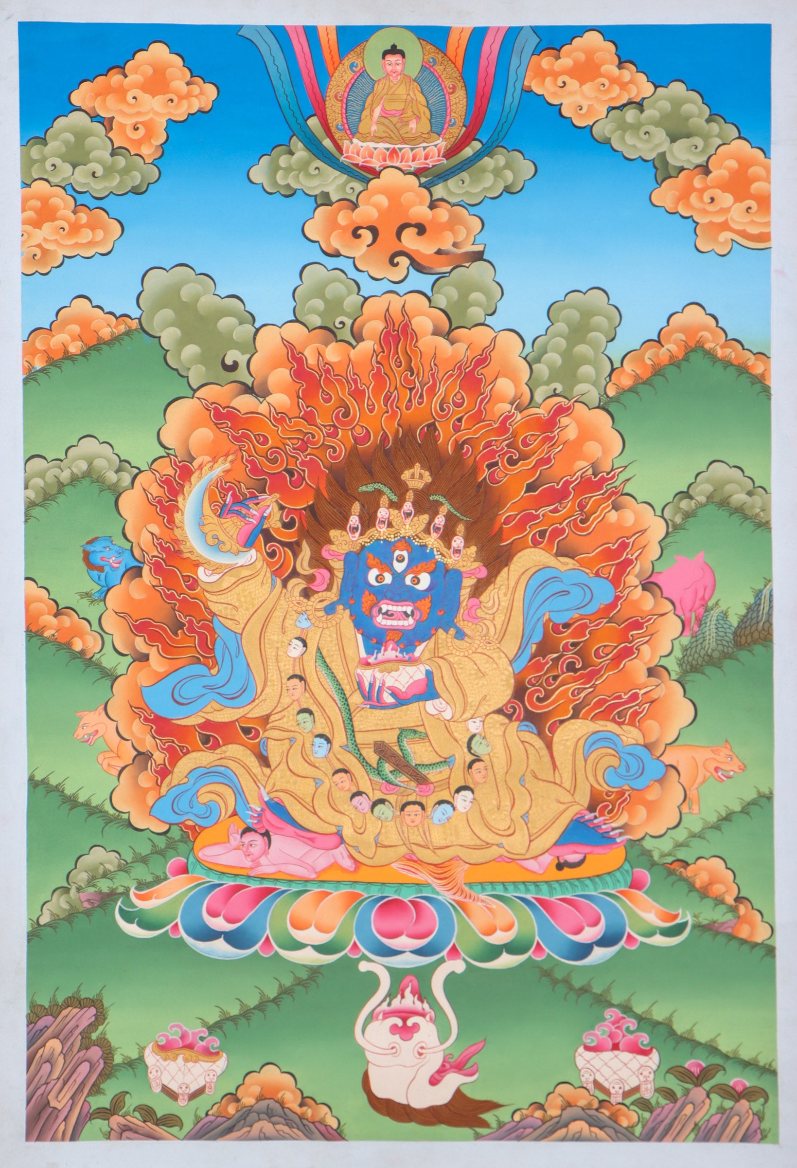 Mahakala Thangka Painting for protection.