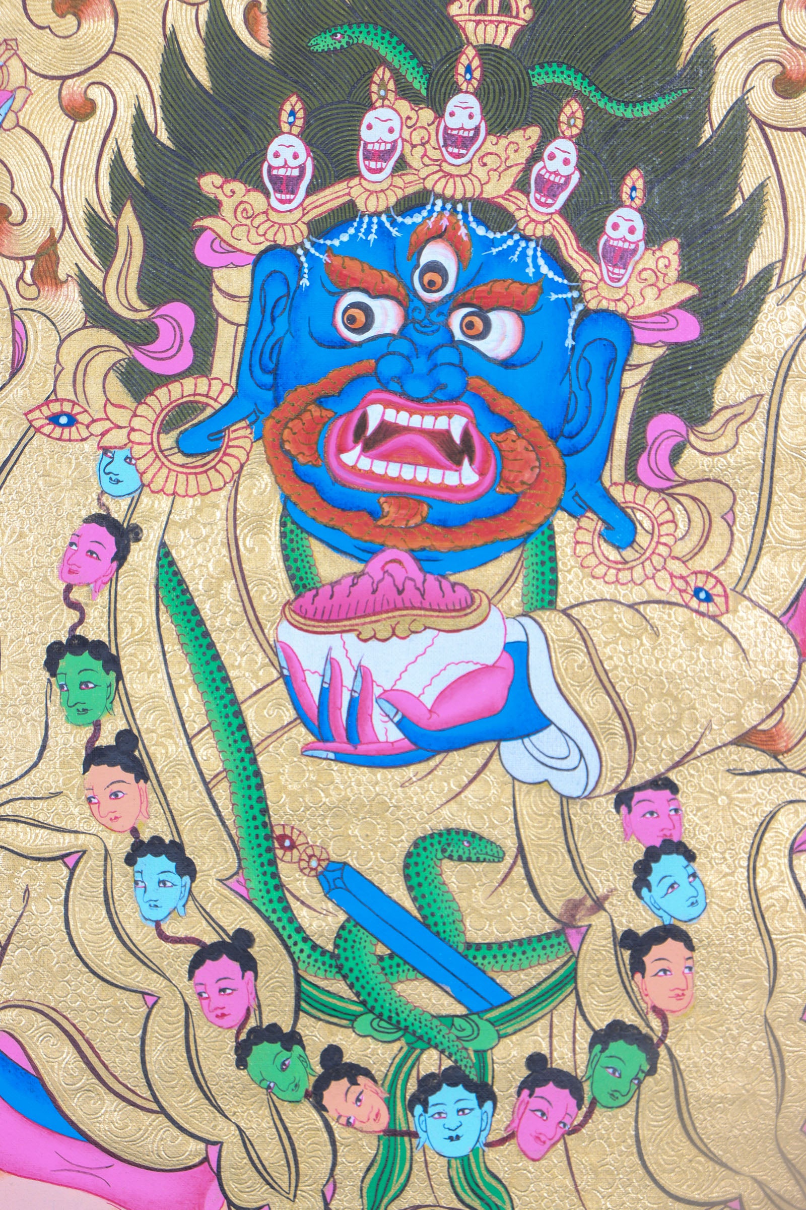 Pudeka Mahakala Thangka Painting for meditation.
