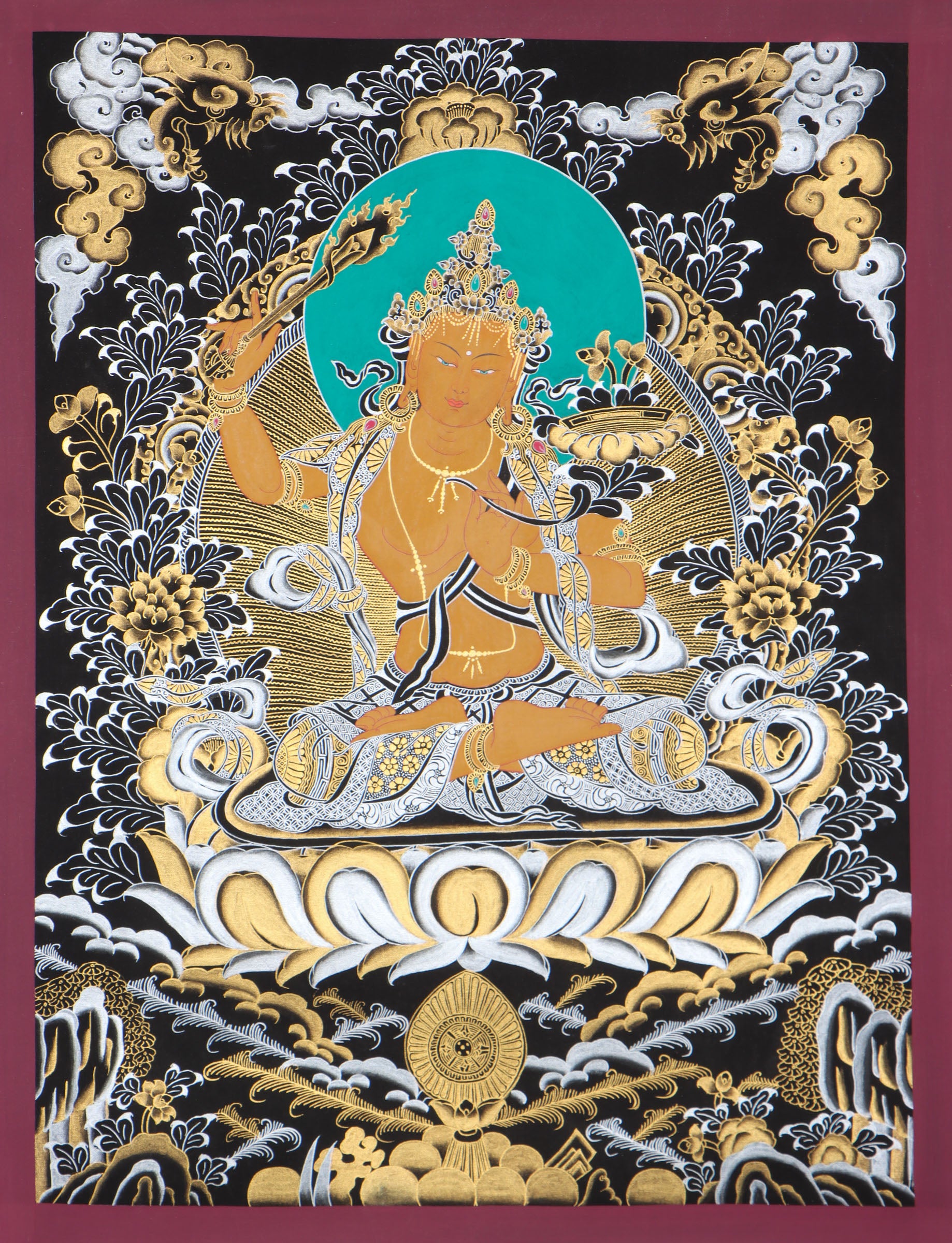 Manjushri Thangka  can enhance intellect, clarity of thinking, and understanding of the true nature of things.