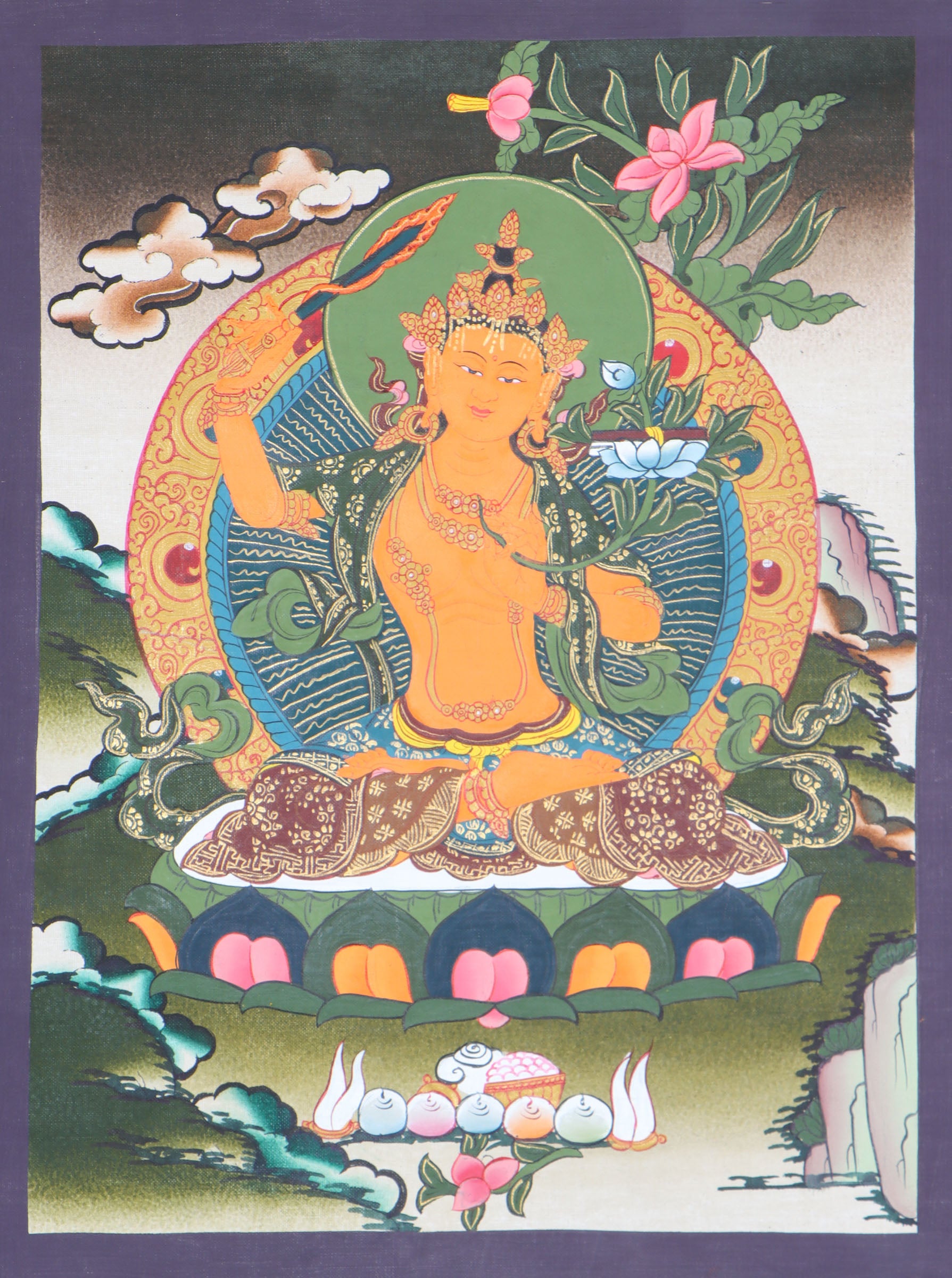 Manjushree Thangka for focusing minds and develop spiritual awareness.