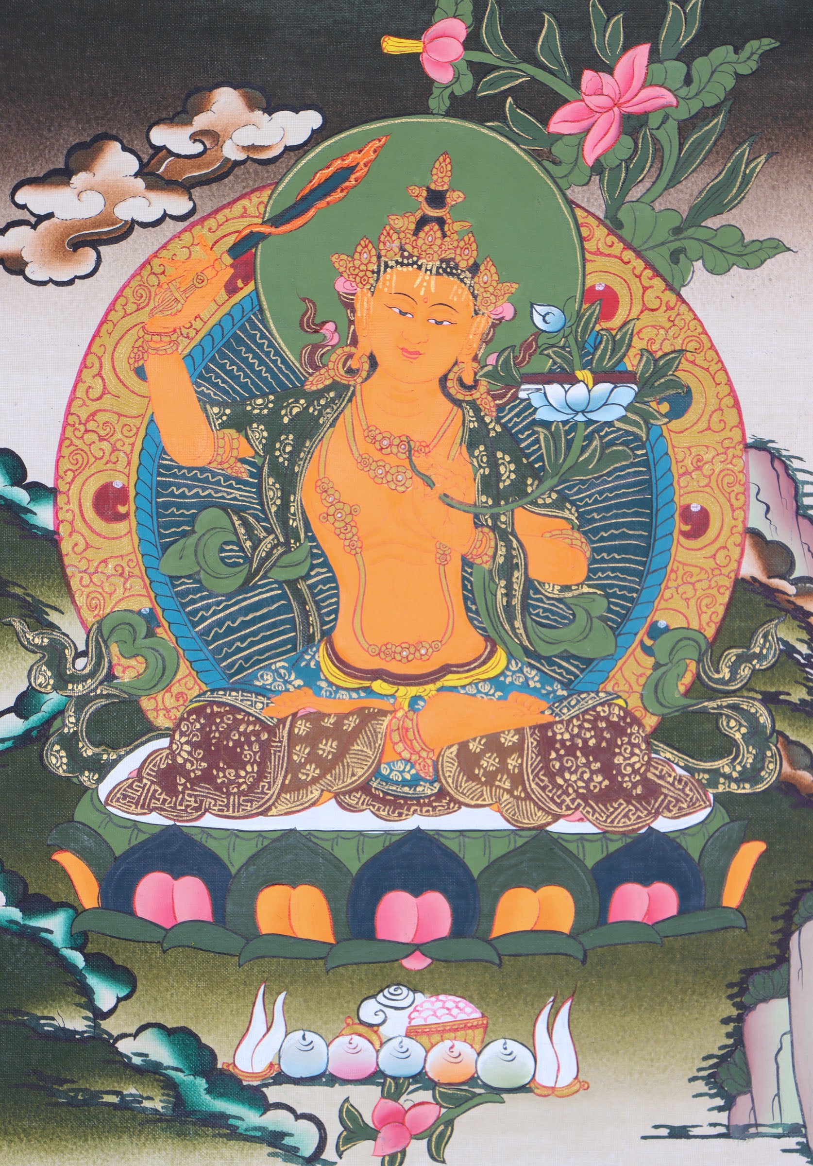 Manjushree Thangka for focusing minds and develop spiritual awareness.