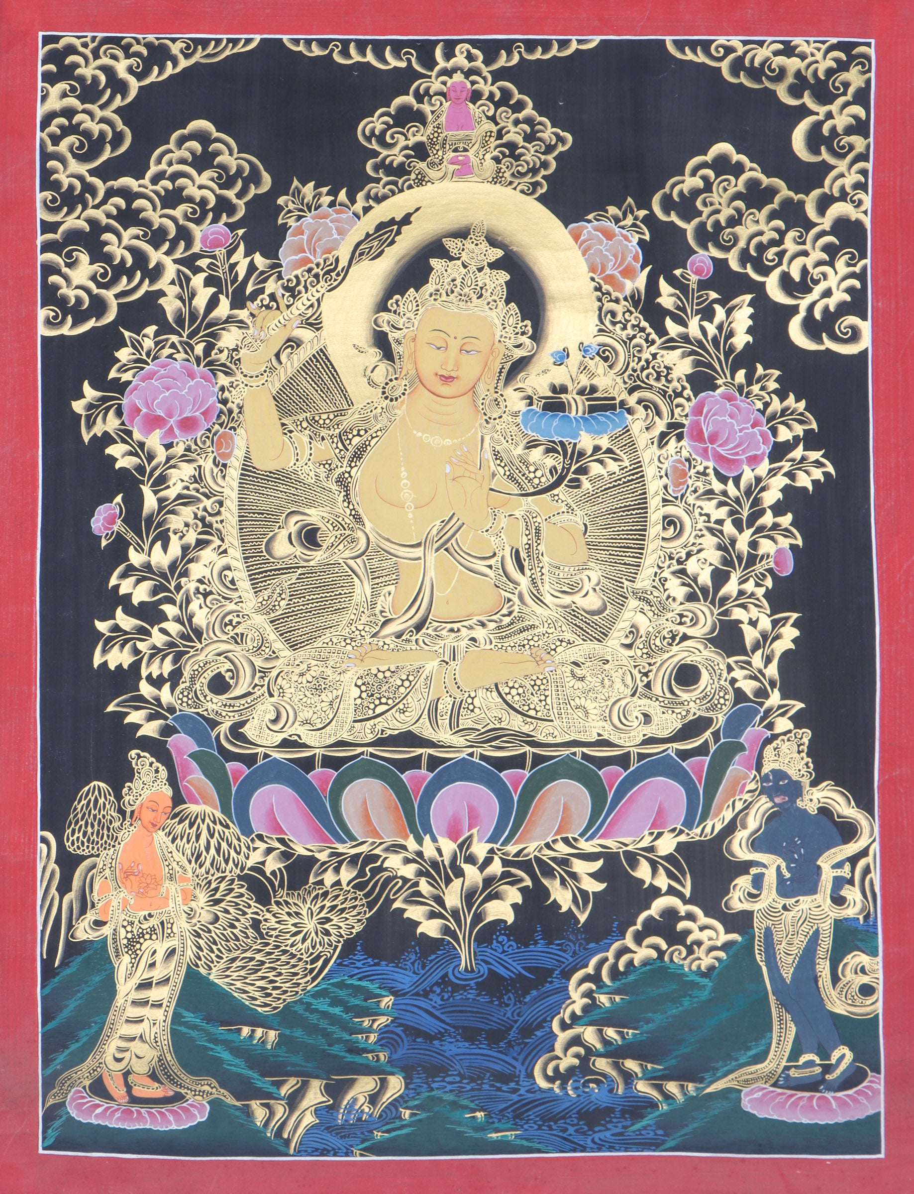 Manjushri Thangka for spirituality.
