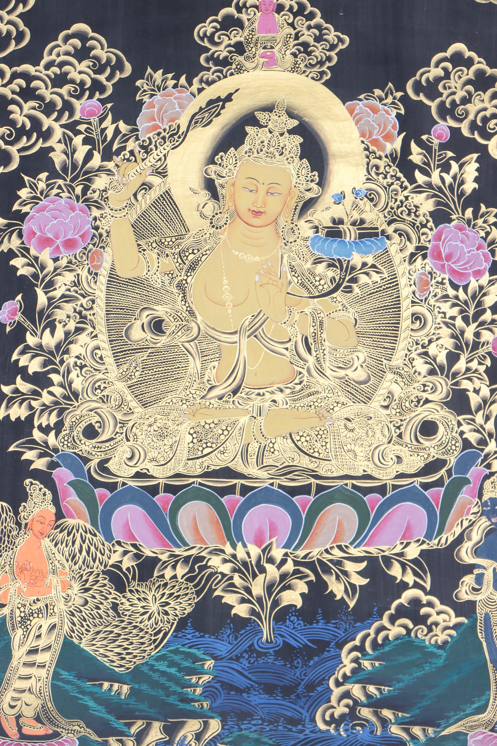 Manjushri Thangka for spirituality.