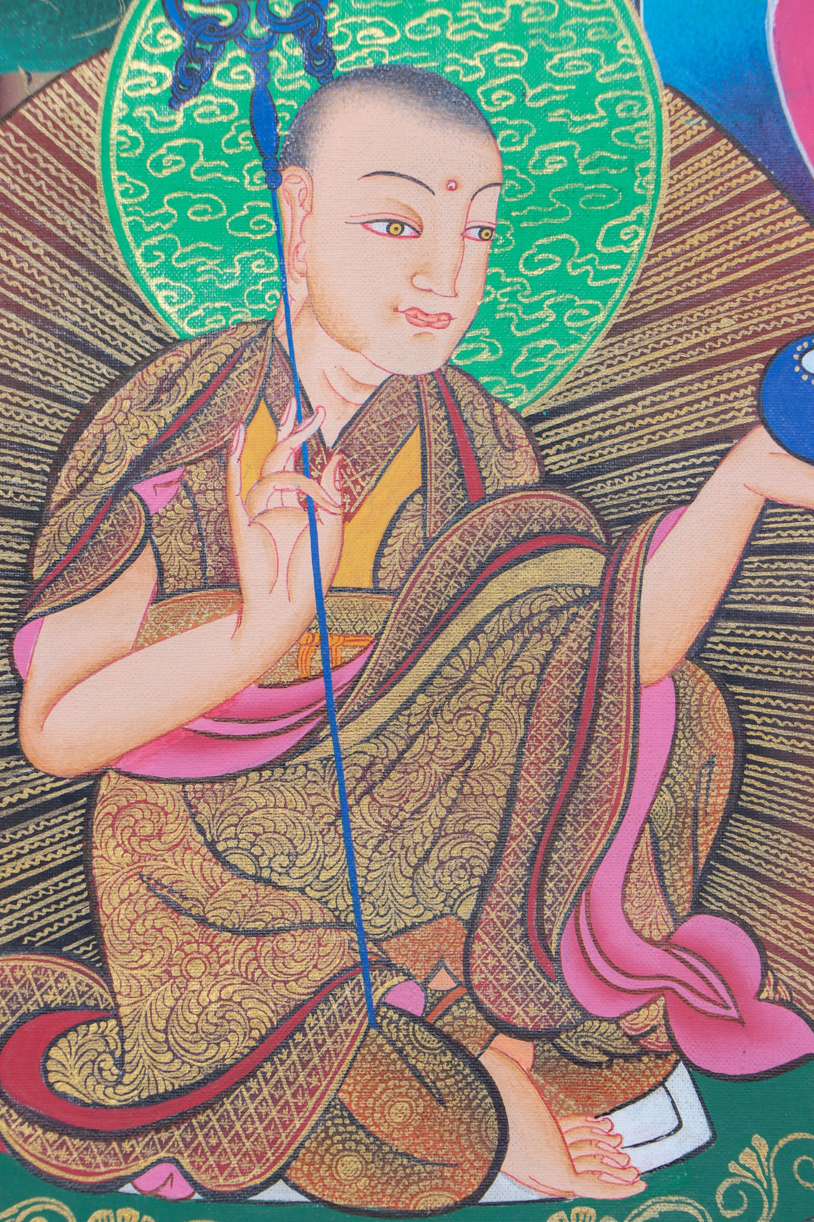 Medicine Buddha Thangka Painting for physical and mental healing.