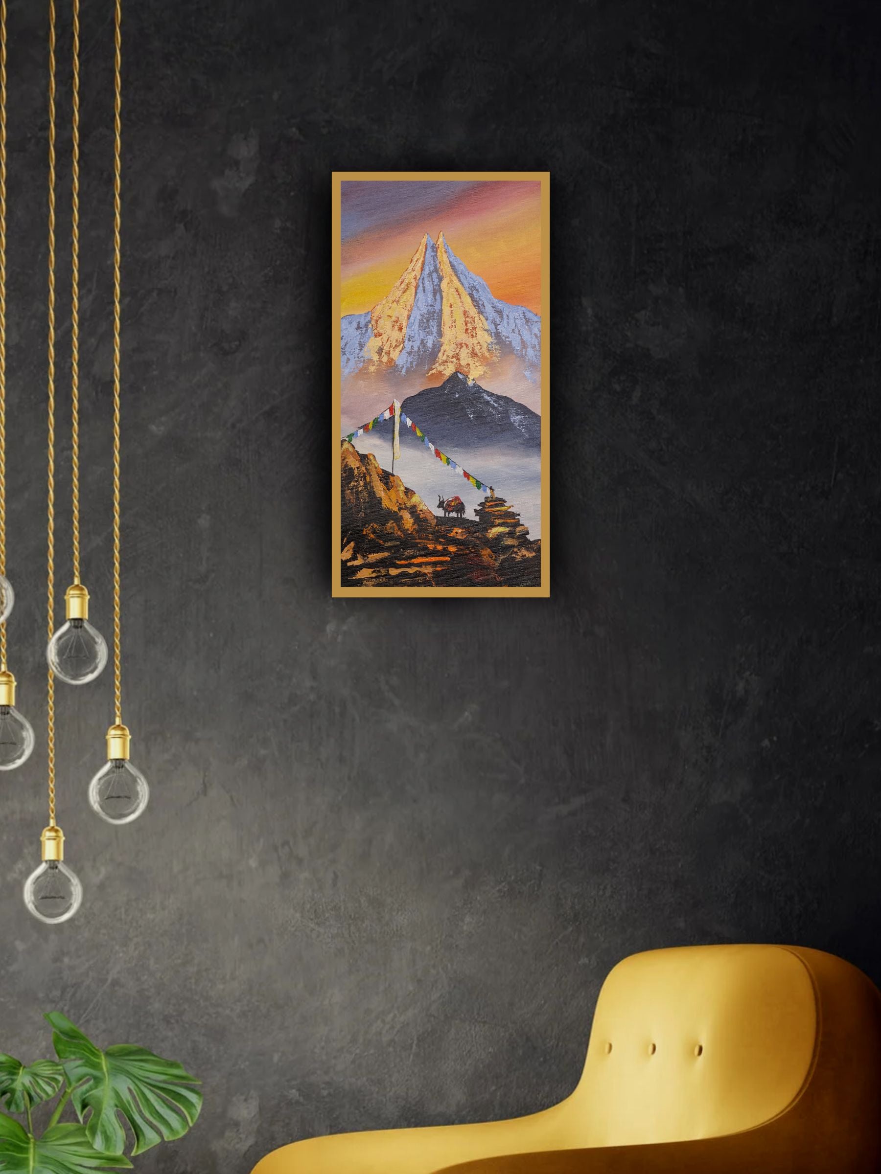 Oil Painting of Mount Everest.