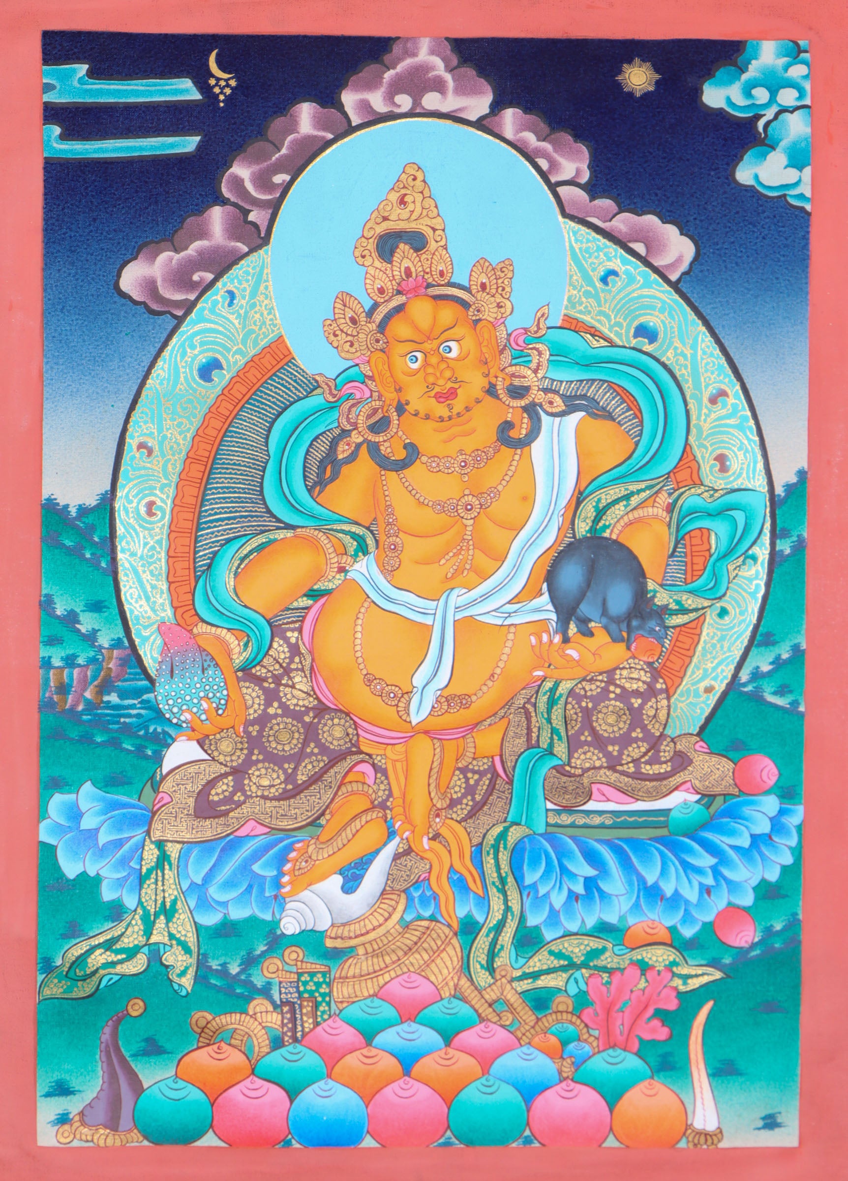 Kuber Thangka for wealth and prosperity .