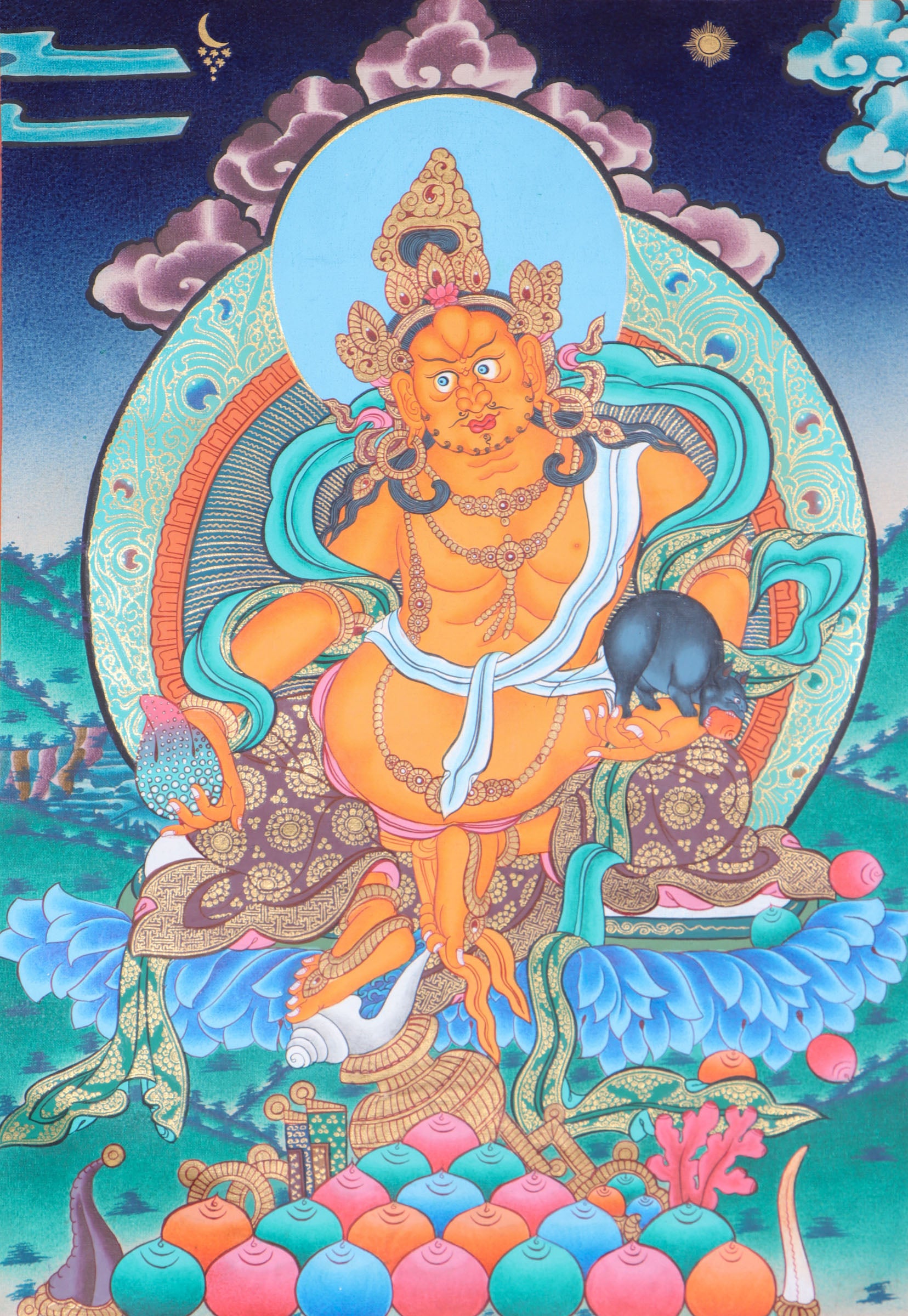 Kuber Thangka for wealth and prosperity .