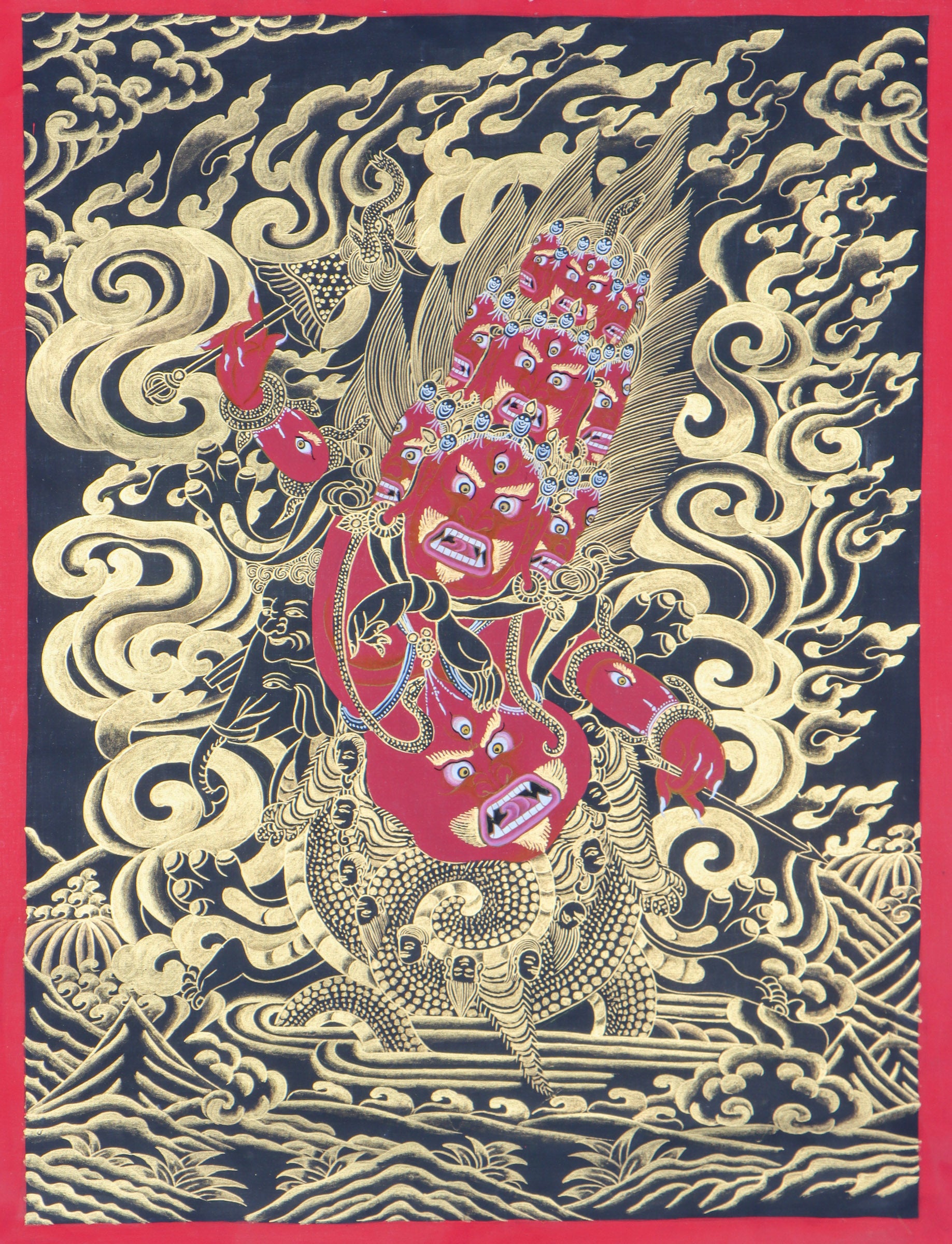 Rahula Thangka Painting for protection.