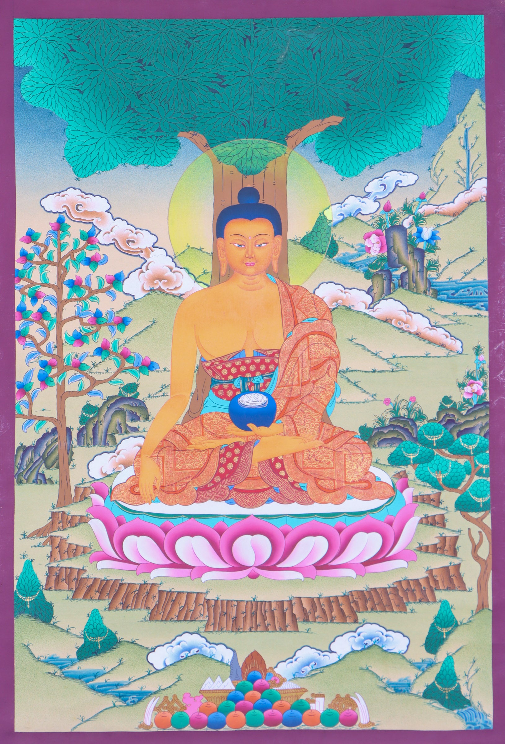 Shakyamuni Buddha Thangka Painting - Lucky Thanka