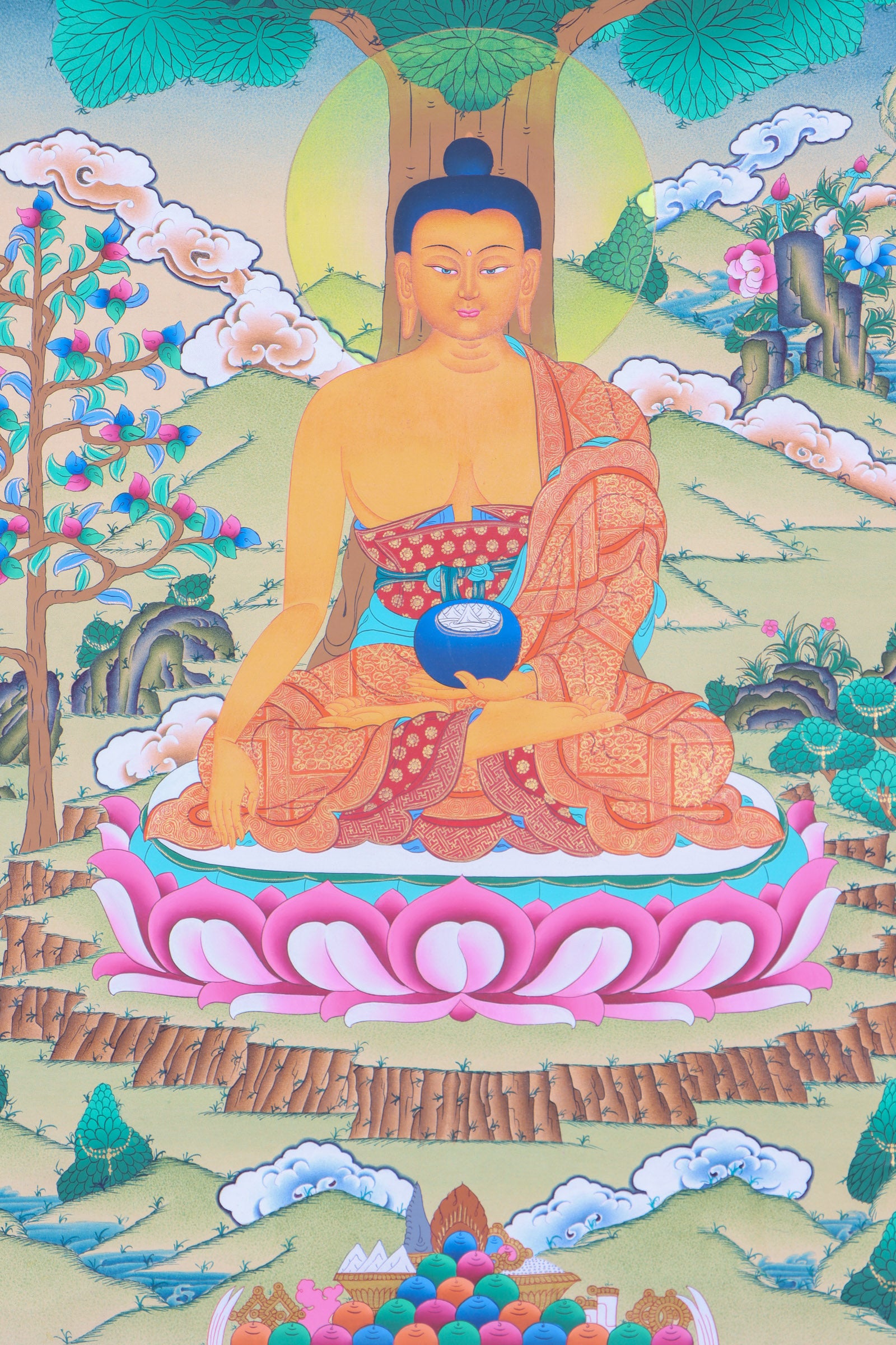 Shakyamuni Buddha Thangka Painting - Lucky Thanka
