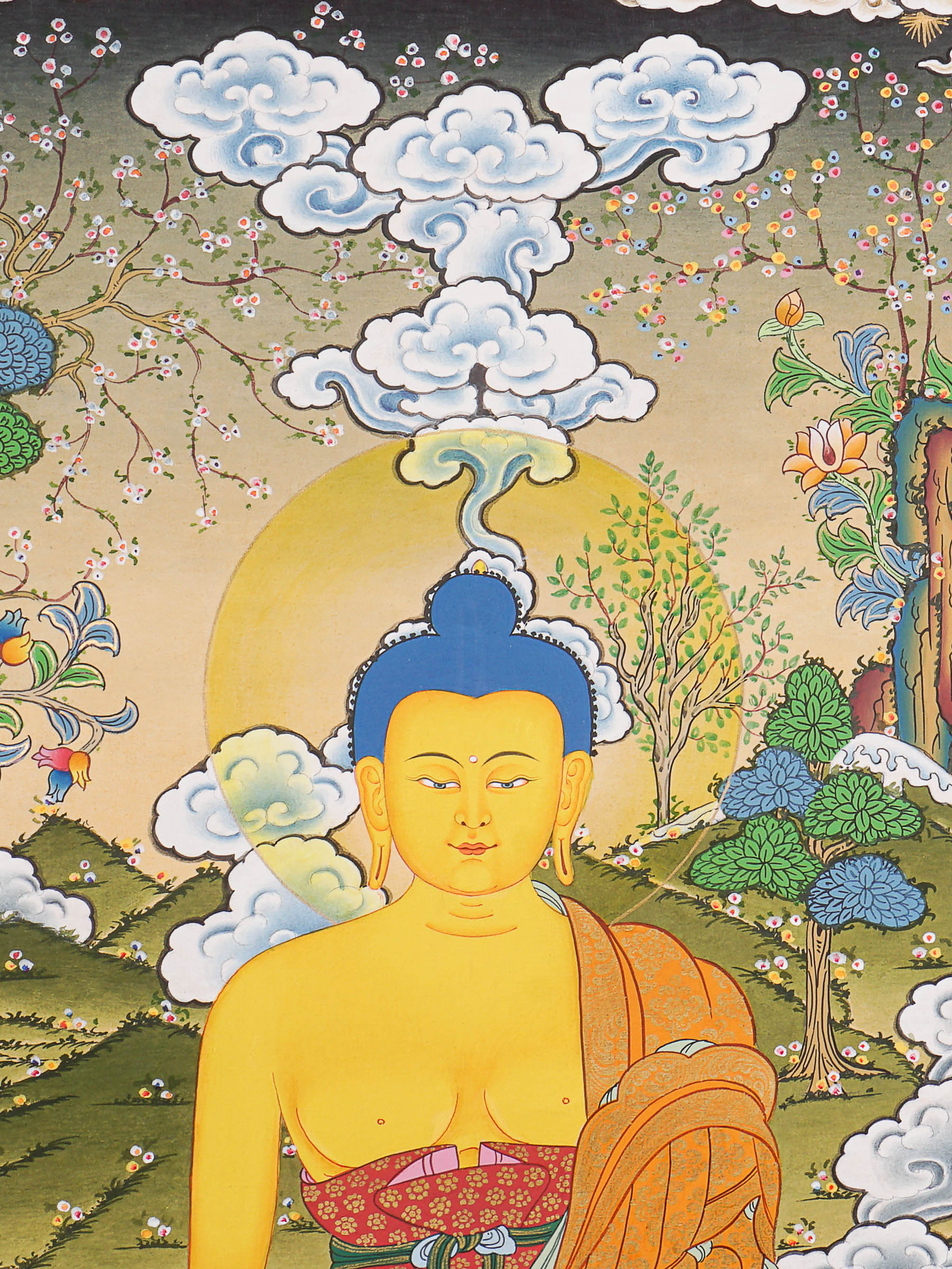Shakyamuni Buddha Thangka - Tibetan Painting