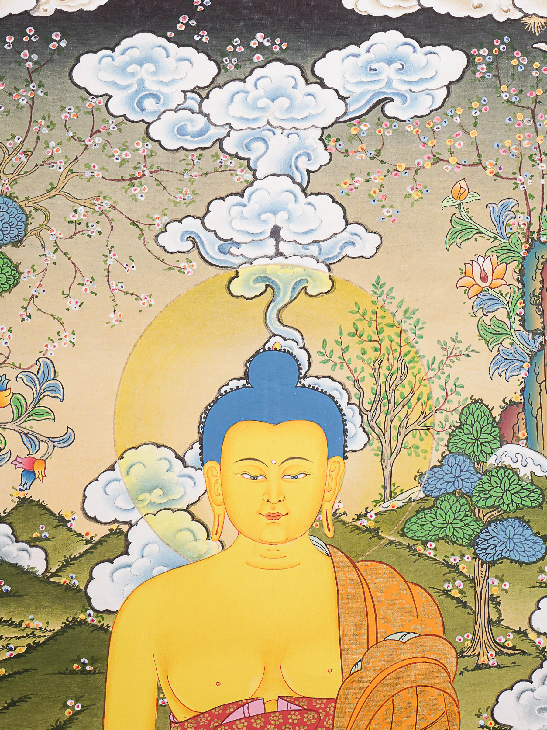 Shakyamuni Buddha Thangka - Tibetan Painting