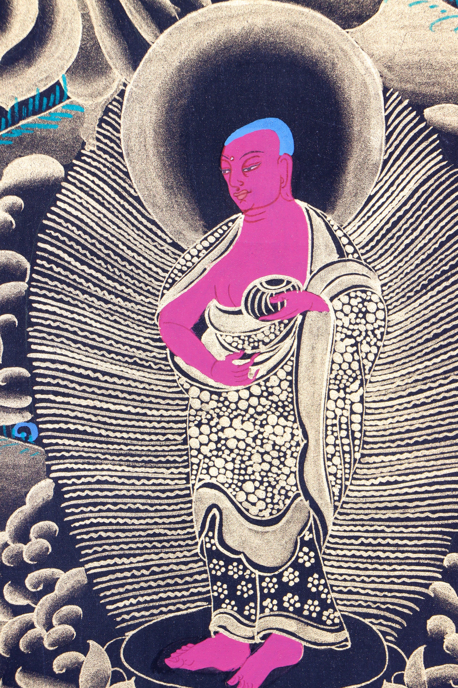 Shakyamuni Buddha Thangka Painting for meditation and reflective activities.