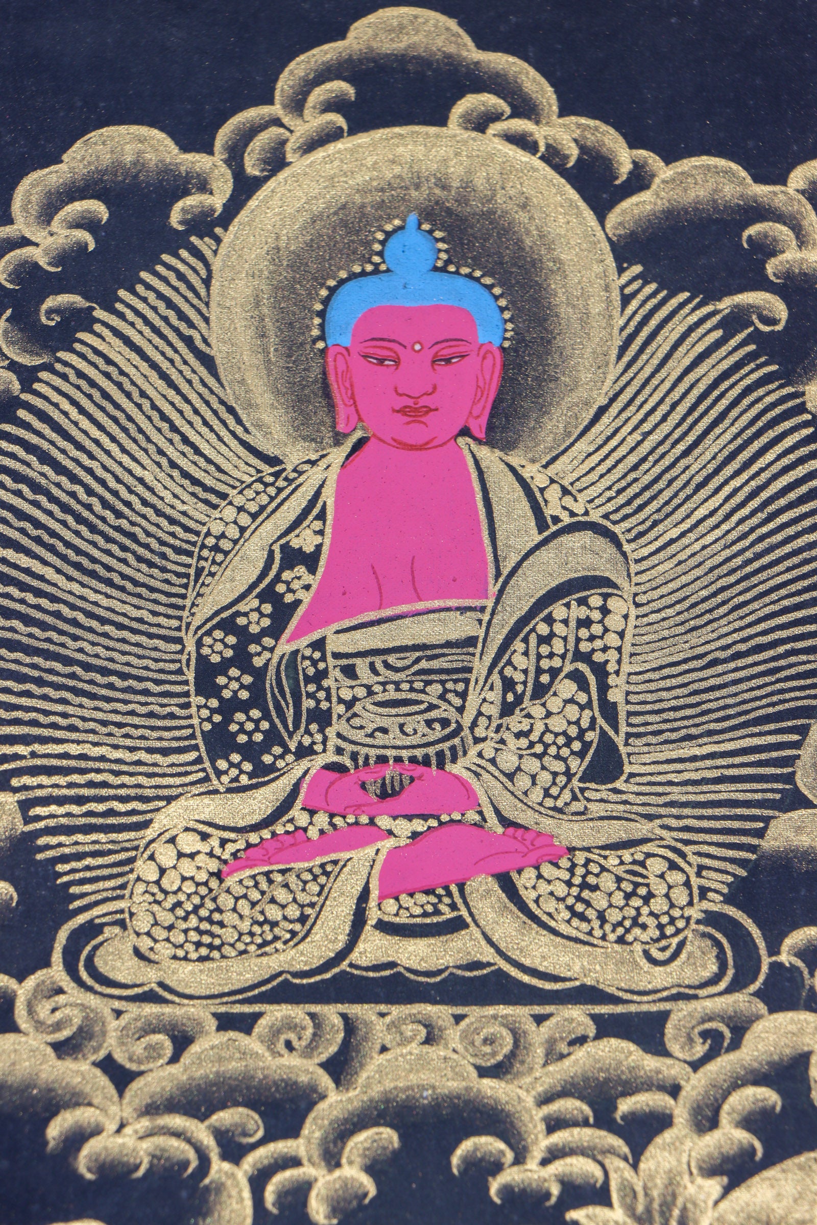 Shakyamuni Buddha Thangka Painting for meditation and reflective activities.