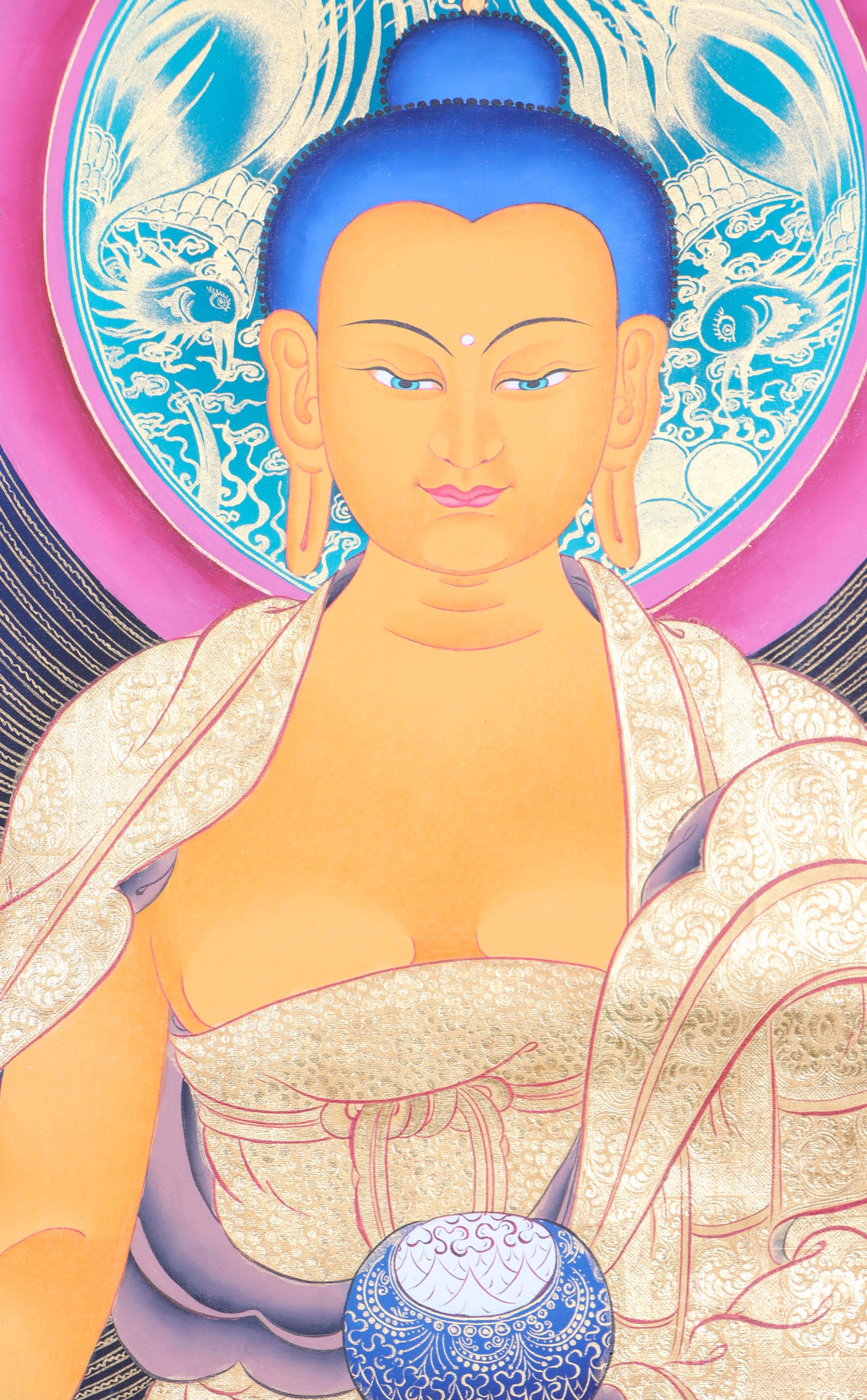 Shakyamuni Buddha Thangka Painting for prayer and devotion,
