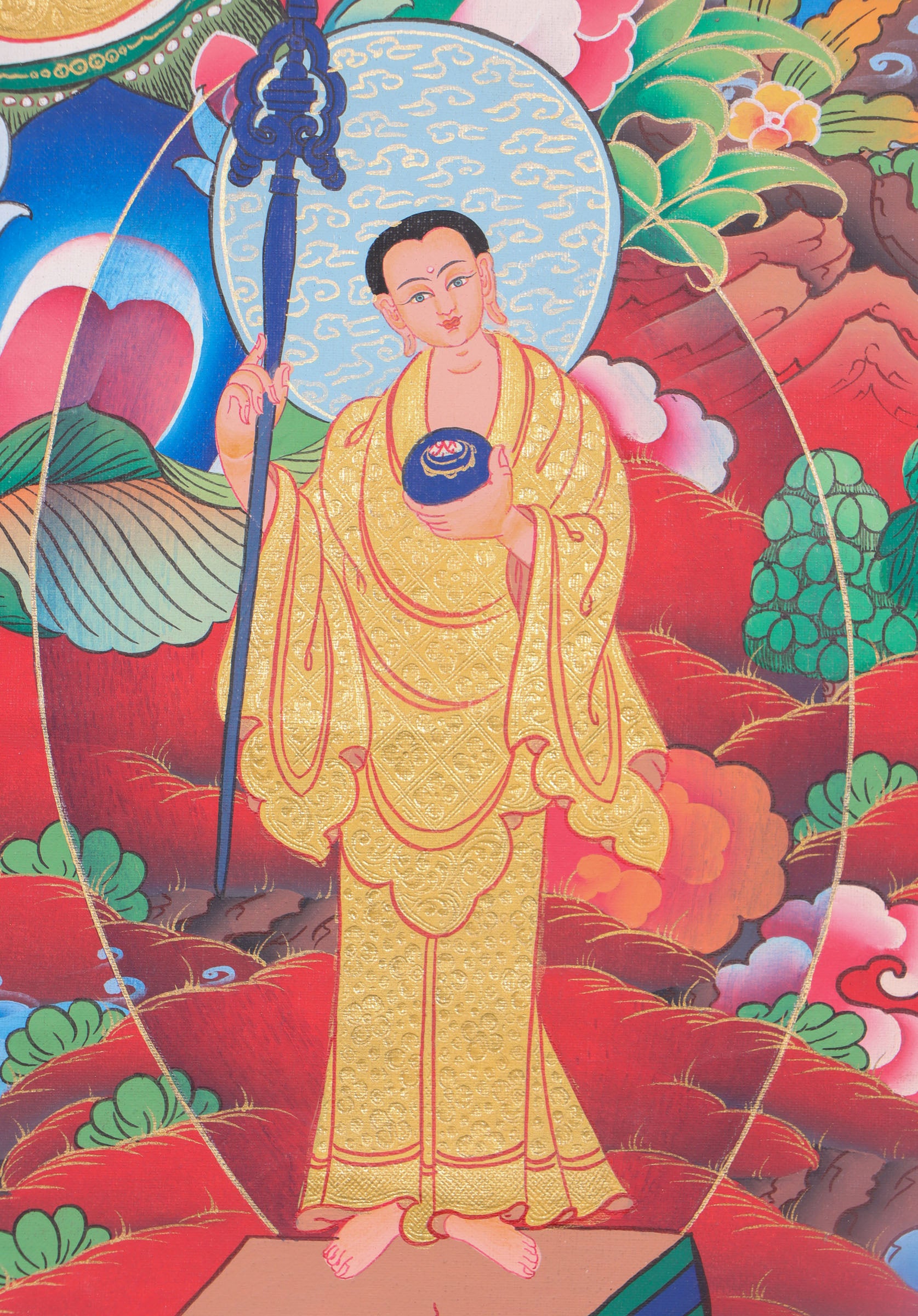 Shakyamuni Buddha Thangka Painting for buddhist teaching.