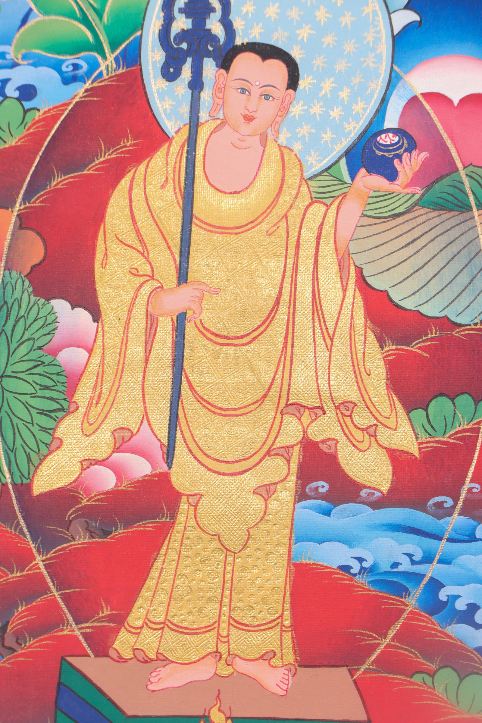 Shakyamuni Buddha Thangka Painting for buddhist teaching.