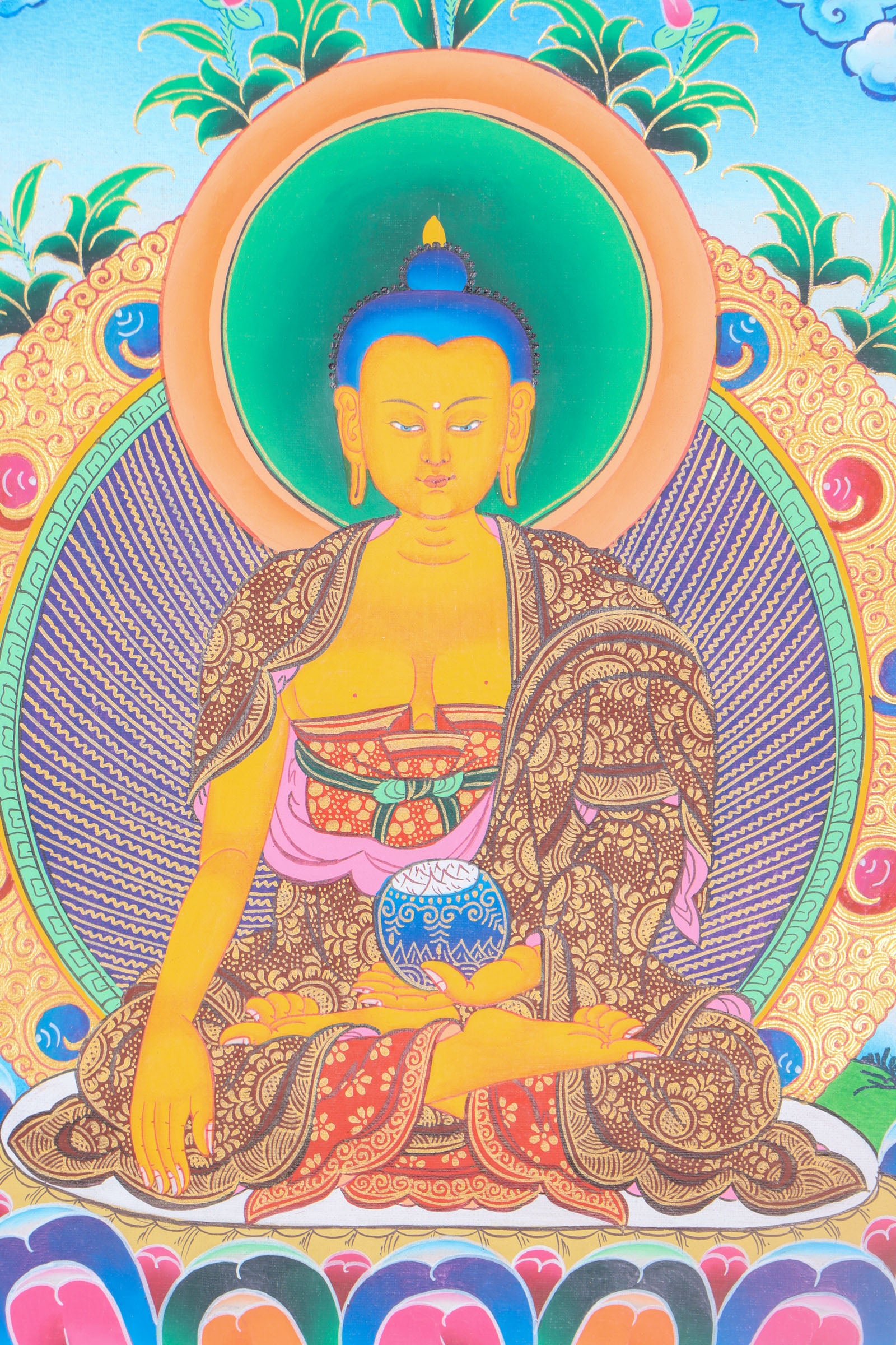 Shakyamuni Buddha Thangka Painting - Handpainted Art