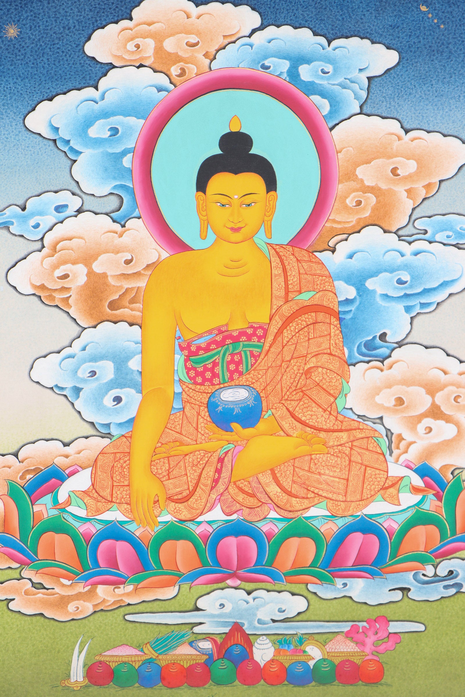 Shakyamuni Buddha Thangka Painting for enlightment.