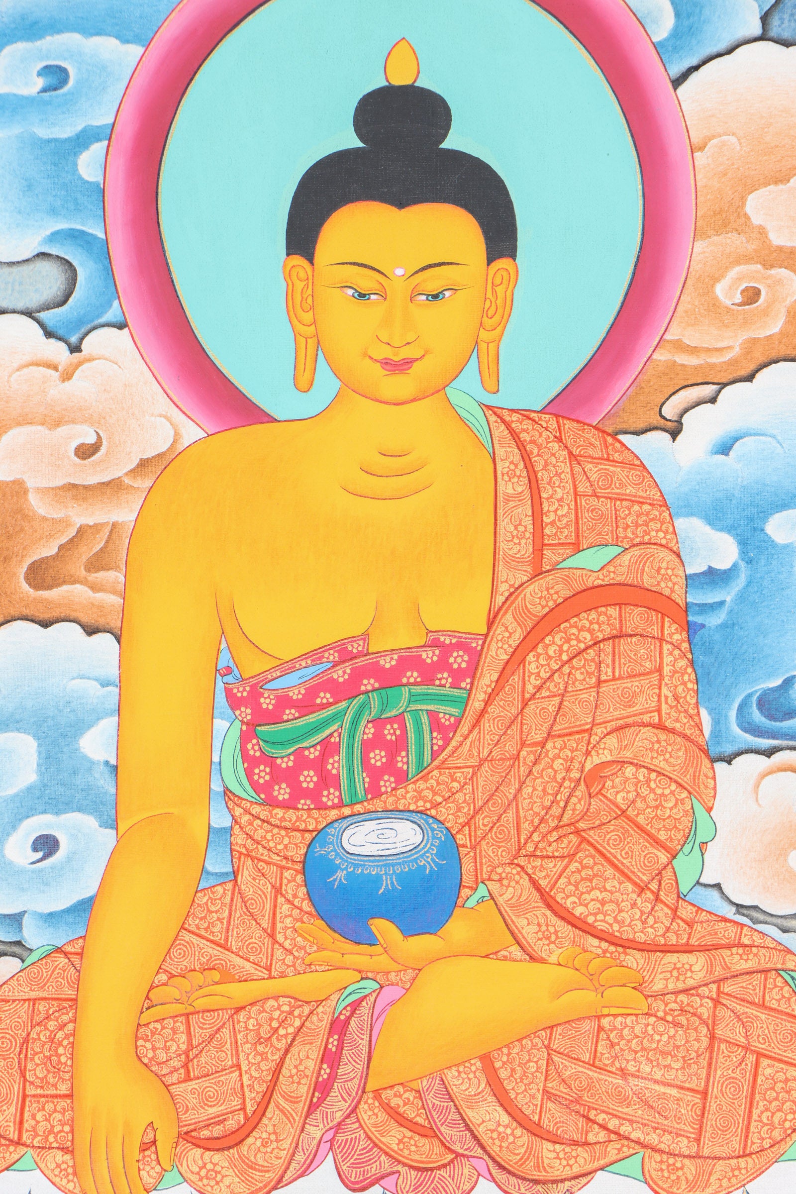 Shakyamuni Buddha Thangka Painting for enlightment.