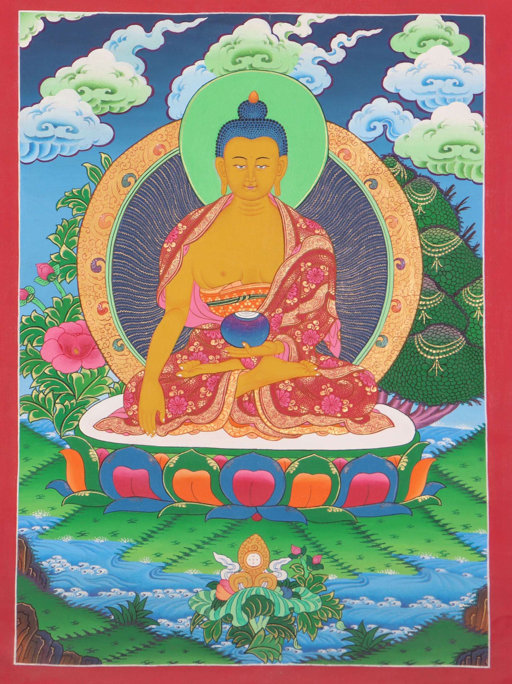 Shakyamuni Buddha Thangka Painting for enlightment.