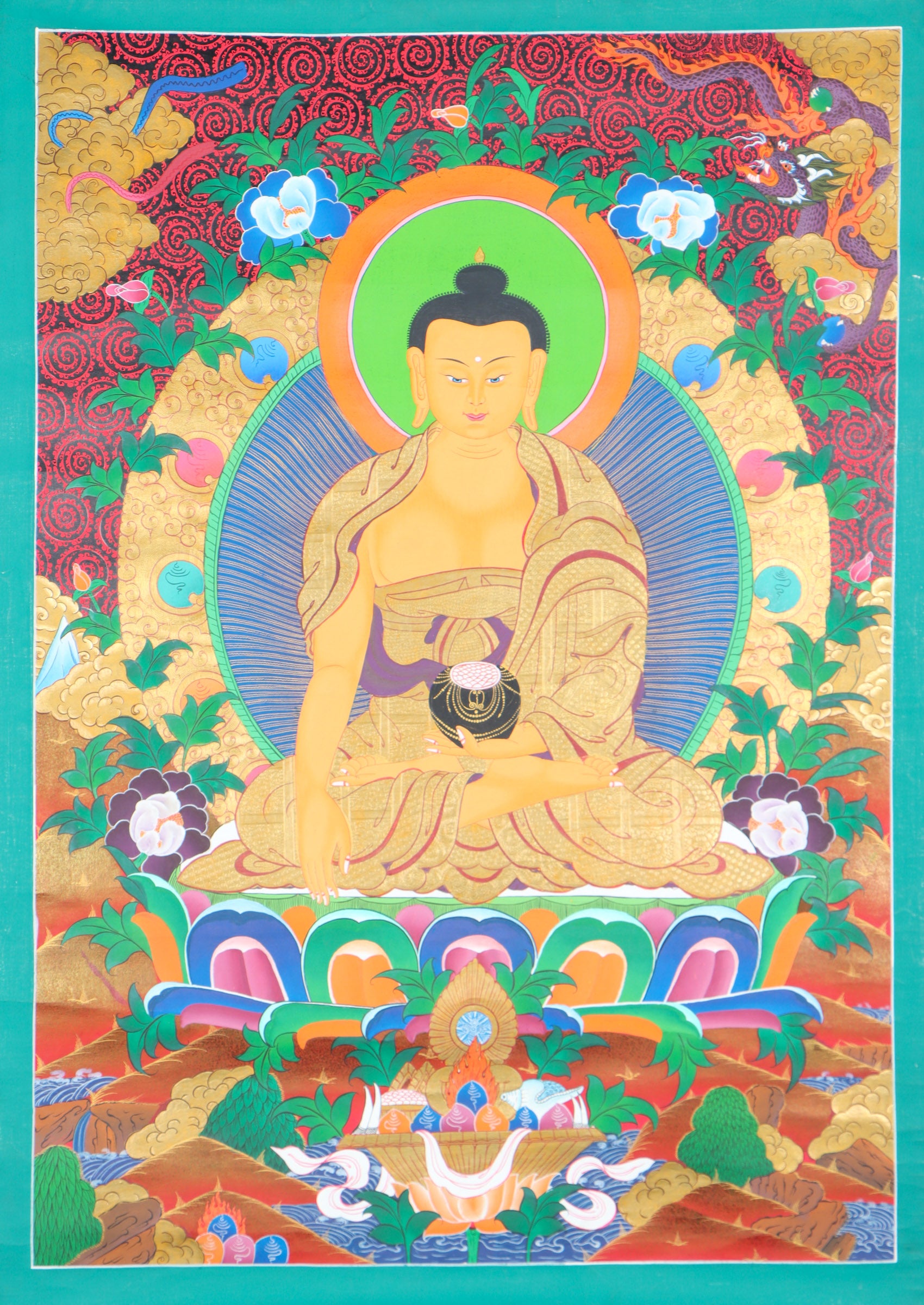 Shakyamuni Buddha Thangka Painting for spirituality.