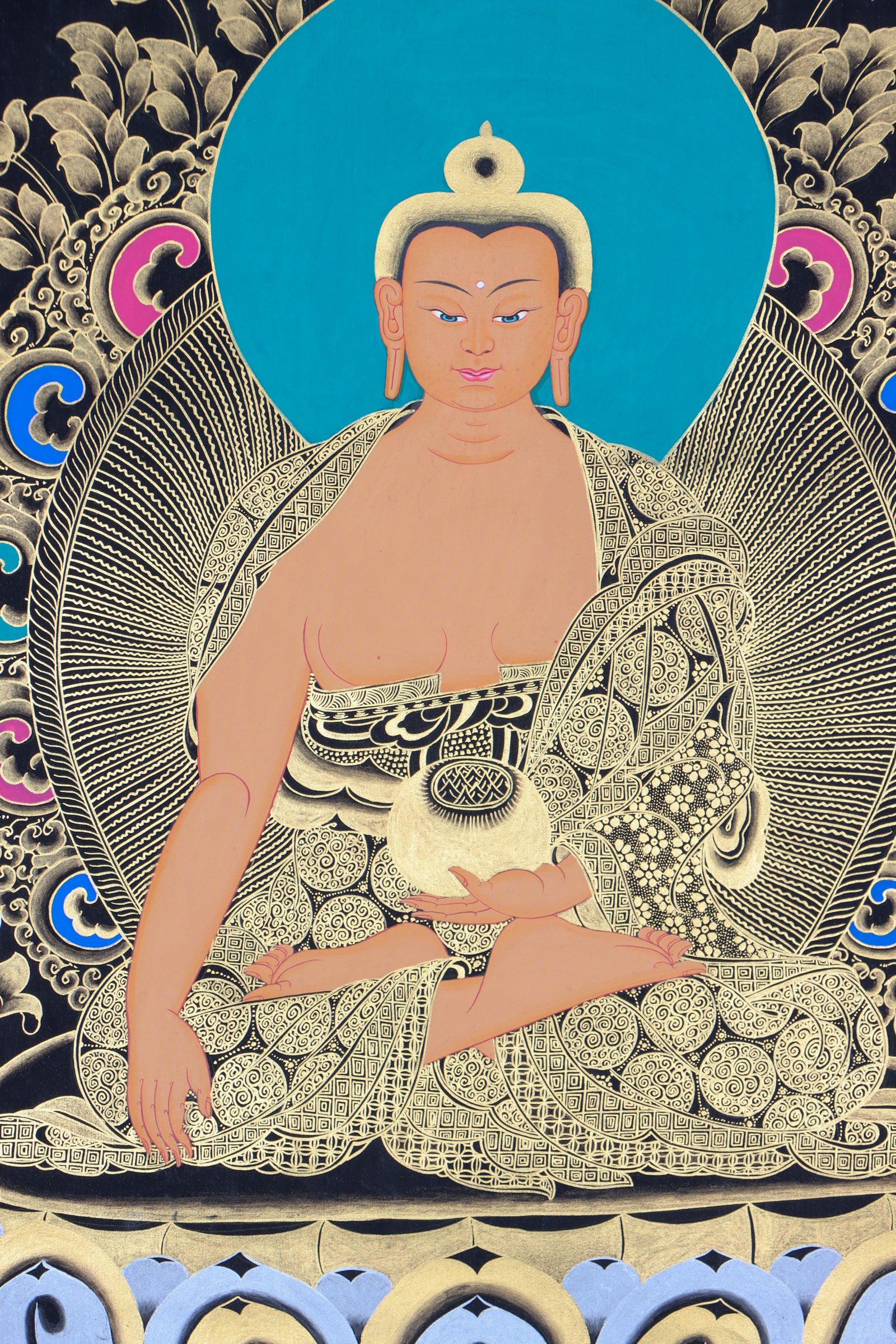 Shakyamuni Buddha Thangka Painting for aesthetic decor.