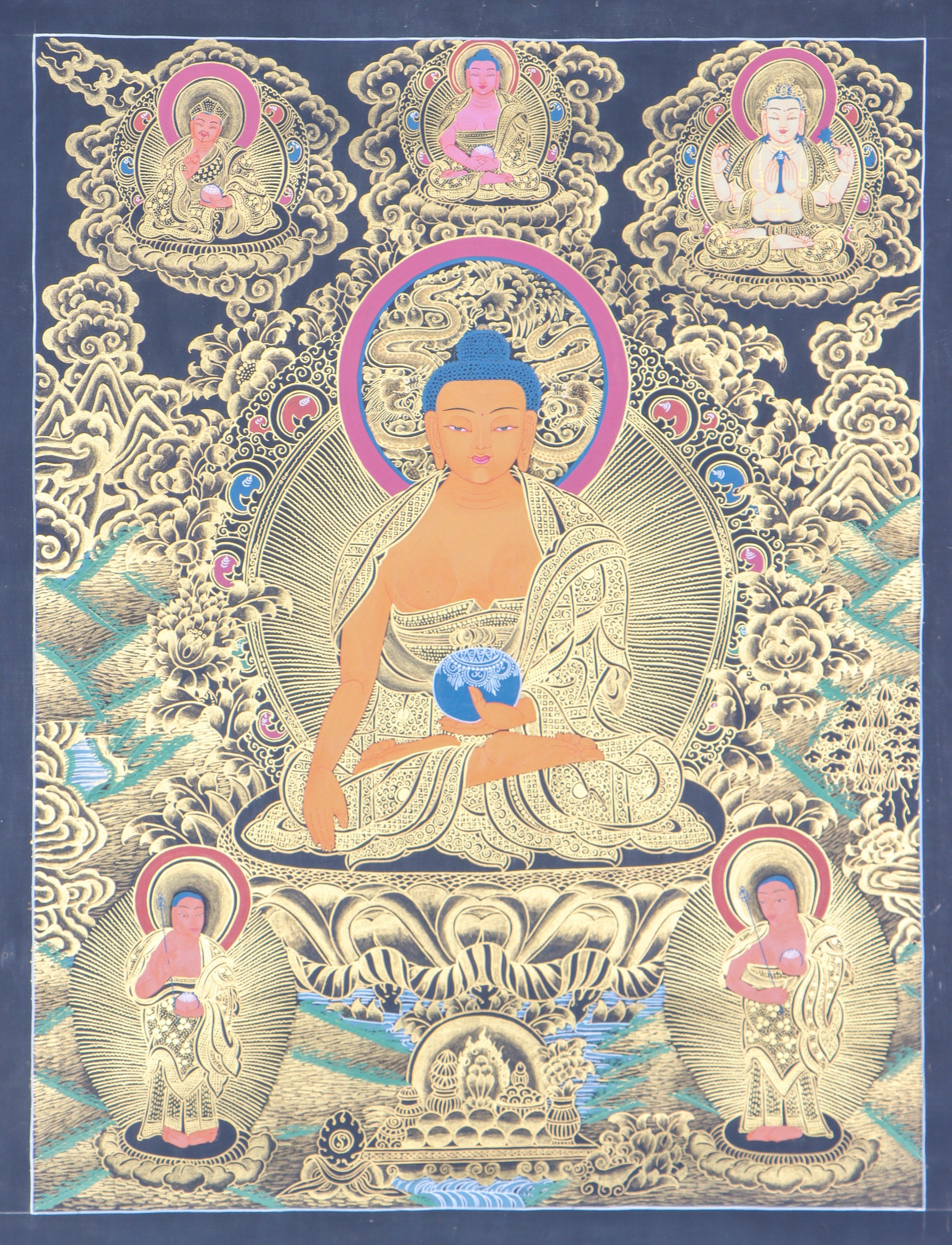 Shakyamuni Buddha Thangka Painting - Handpainted Art