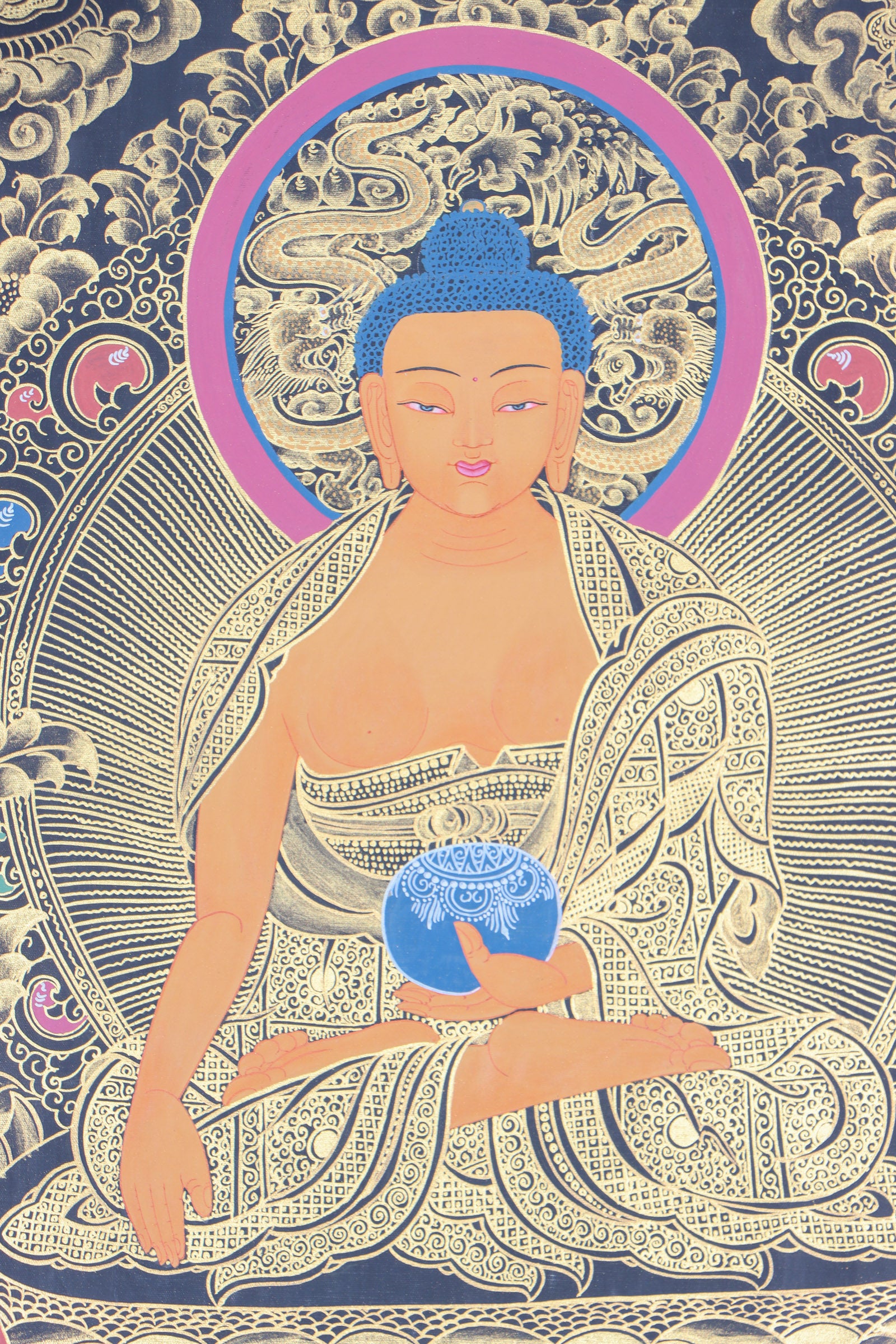 Shakyamuni Buddha Thangka Painting - Handpainted Art