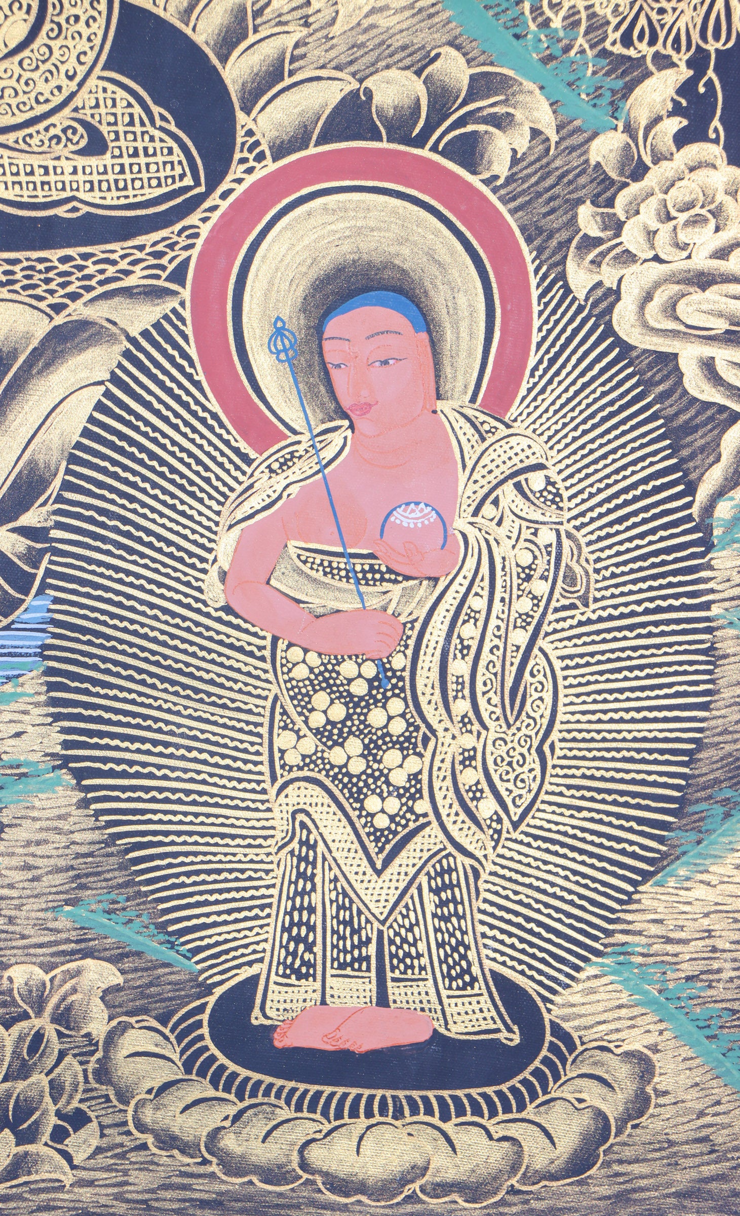 Shakyamuni Buddha Thangka Painting - Handpainted Art