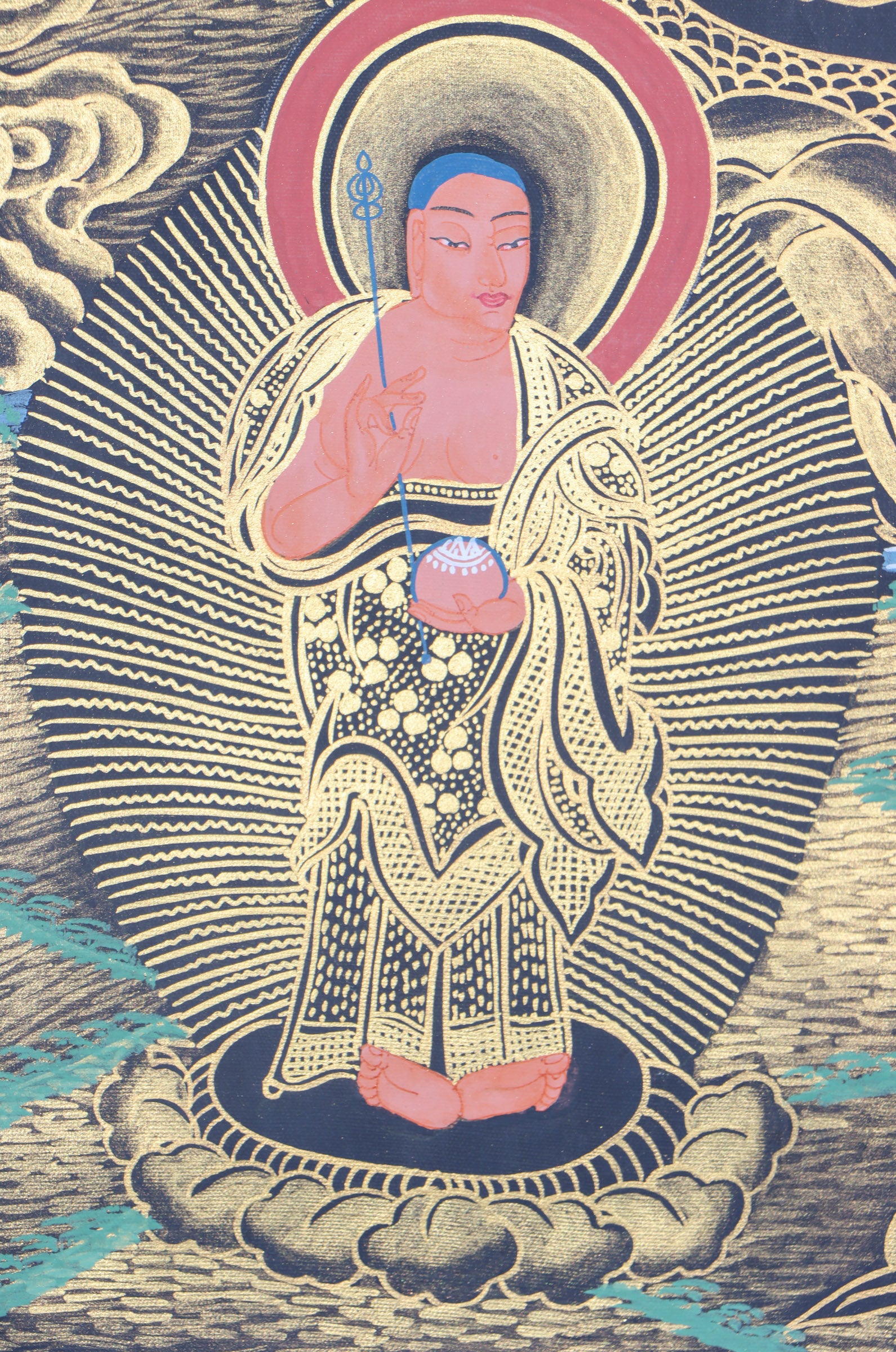 Shakyamuni Buddha Thangka Painting - Handpainted Art