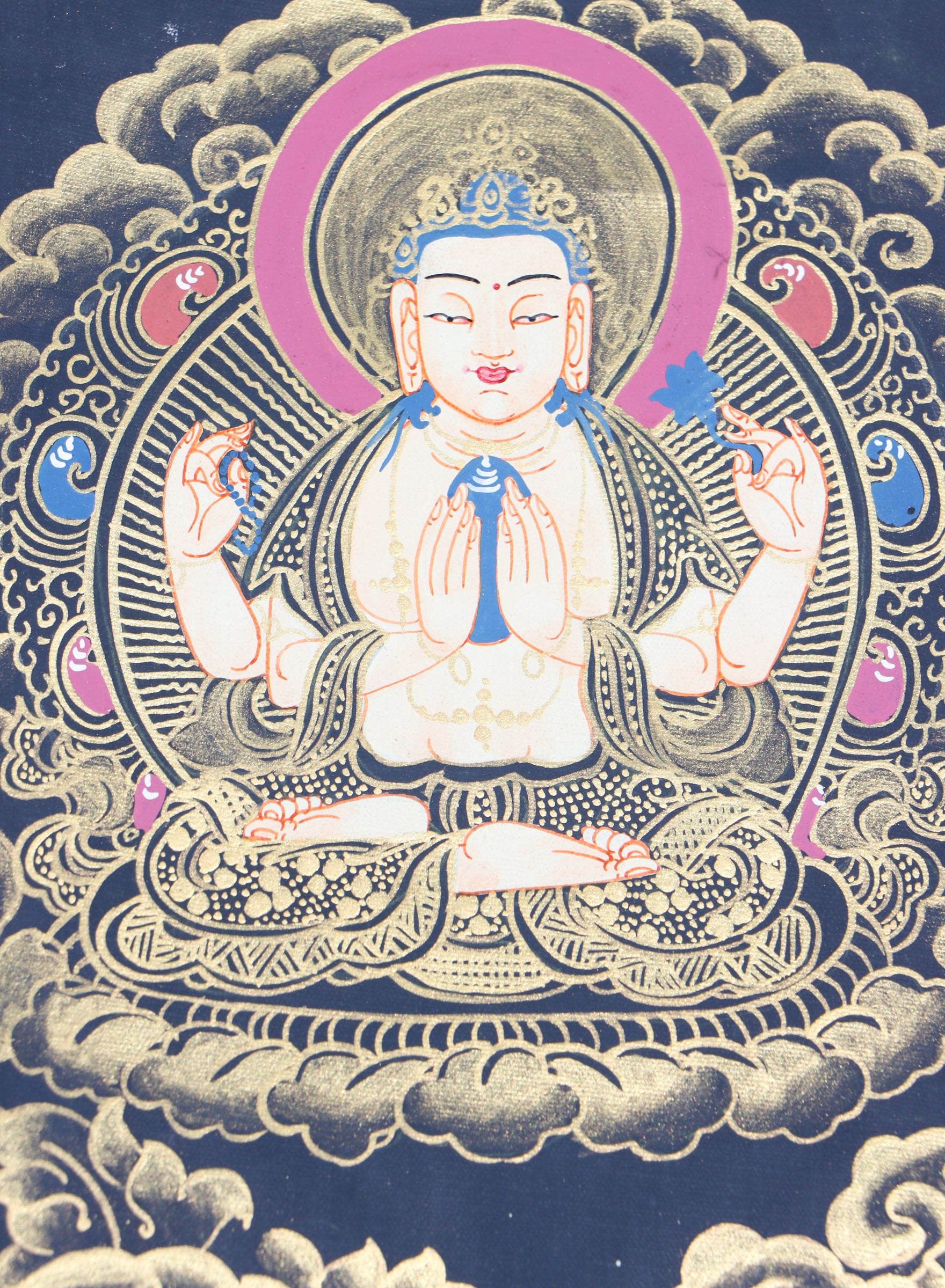 Shakyamuni Buddha Thangka Painting - Handpainted Art
