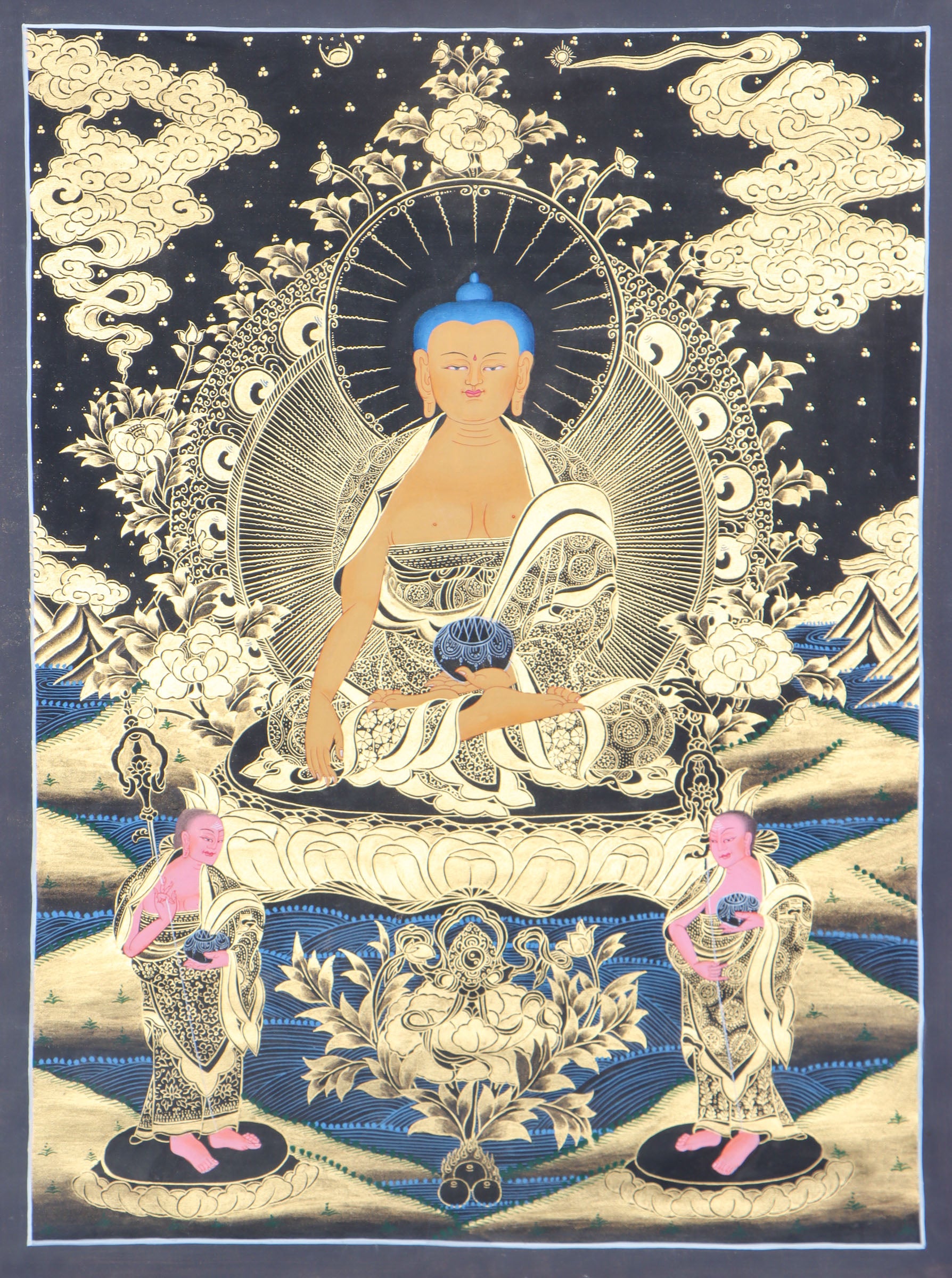 Shakyamuni Buddha Thangka Painting for enlightment.